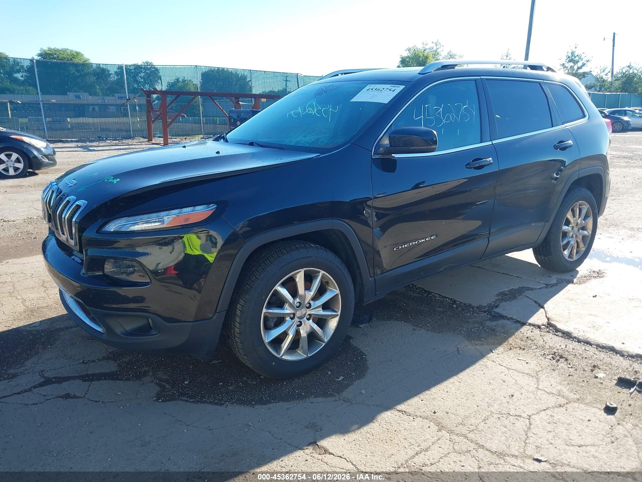 2014 Jeep Cherokee Limited Black vin: 1C4PJMDS6EW133994