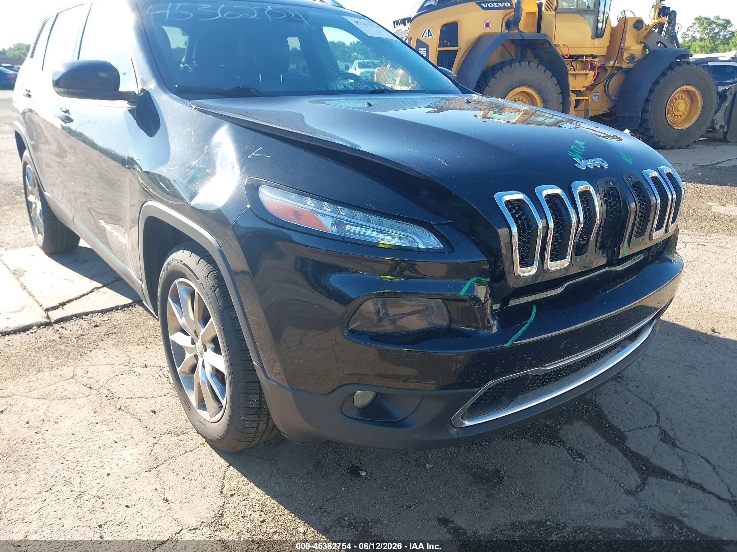 2014 Jeep Cherokee Limited Black vin: 1C4PJMDS6EW133994