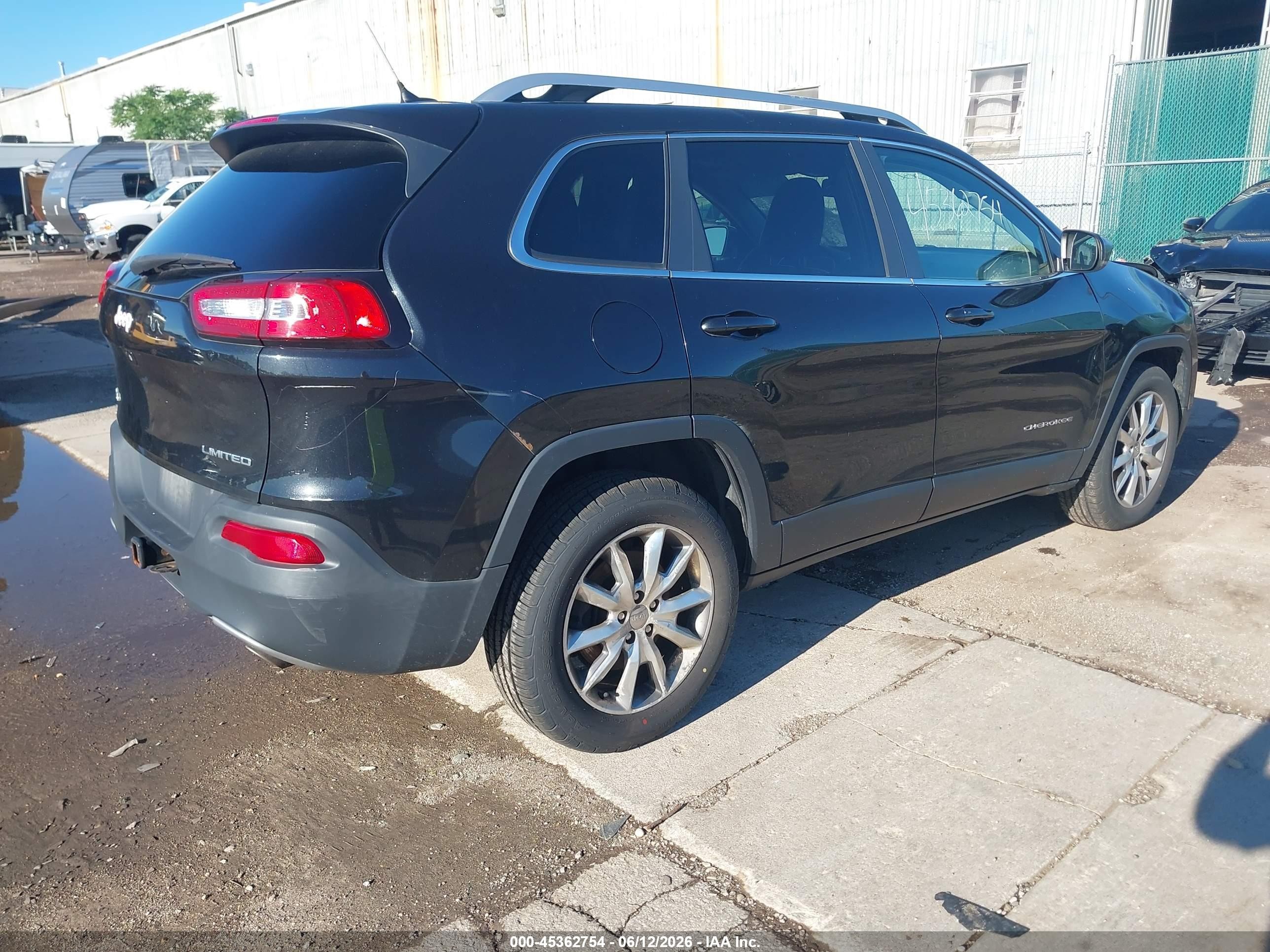2014 Jeep Cherokee Limited Black vin: 1C4PJMDS6EW133994