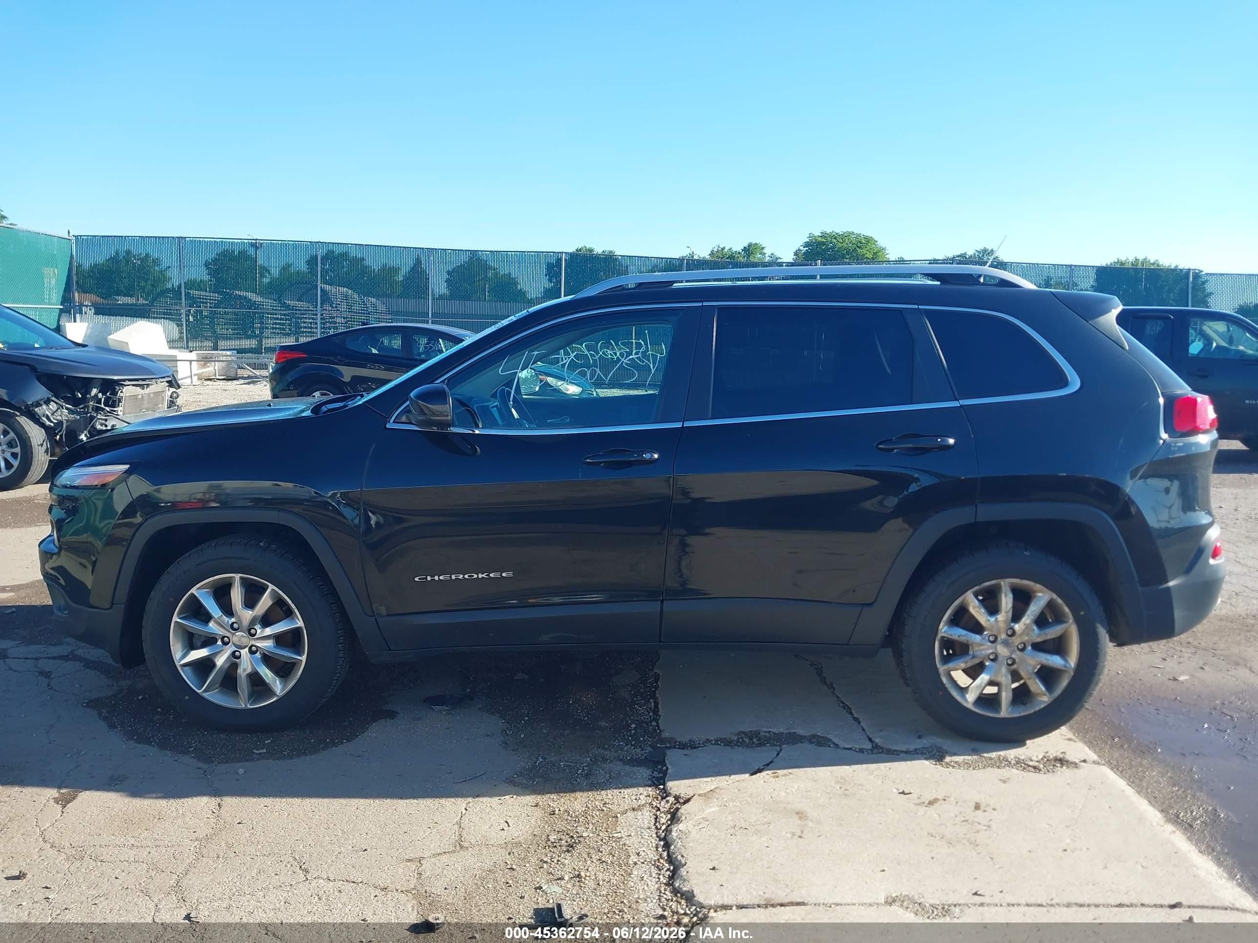 2014 Jeep Cherokee Limited Black vin: 1C4PJMDS6EW133994