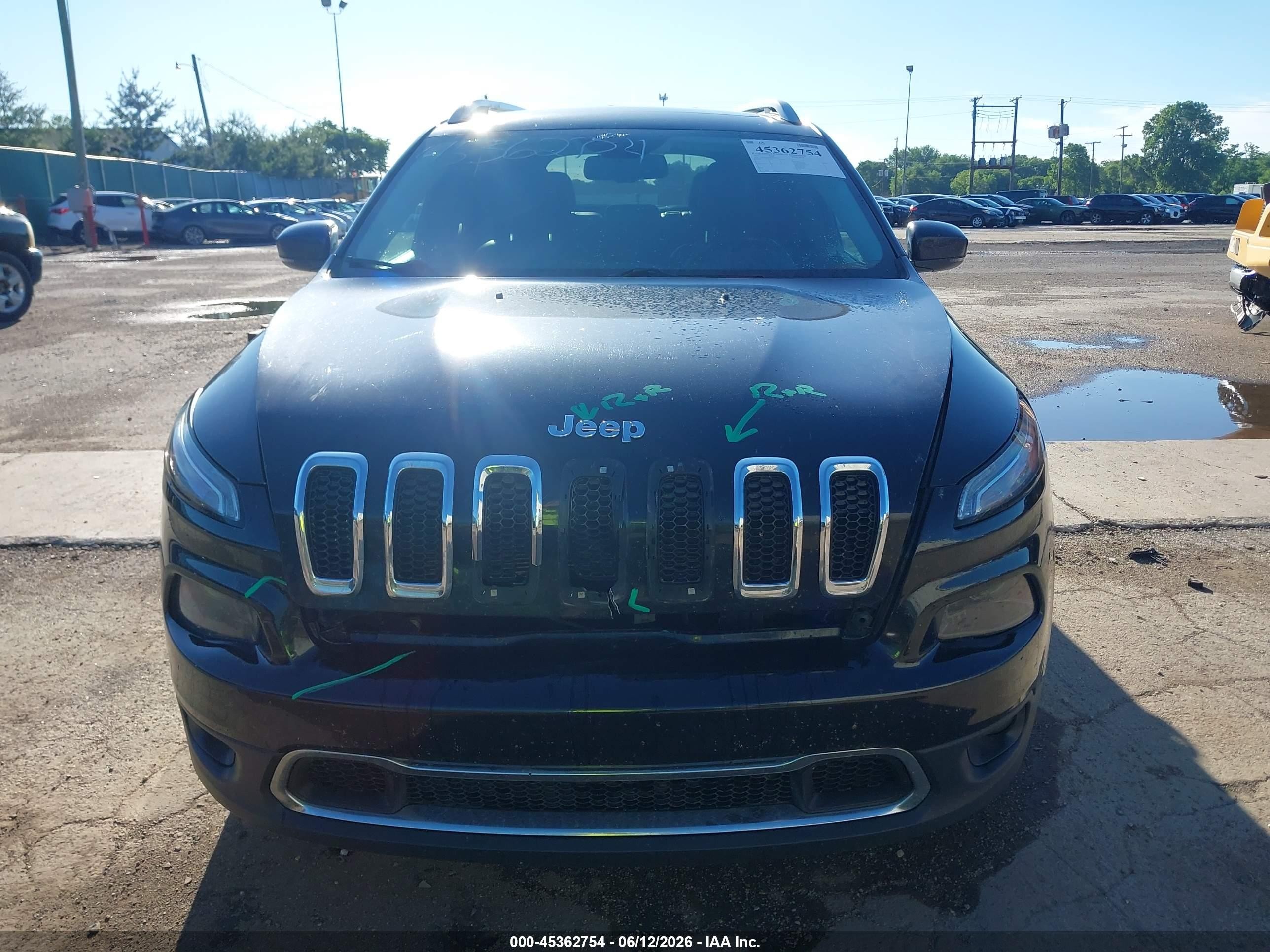 2014 Jeep Cherokee Limited Black vin: 1C4PJMDS6EW133994
