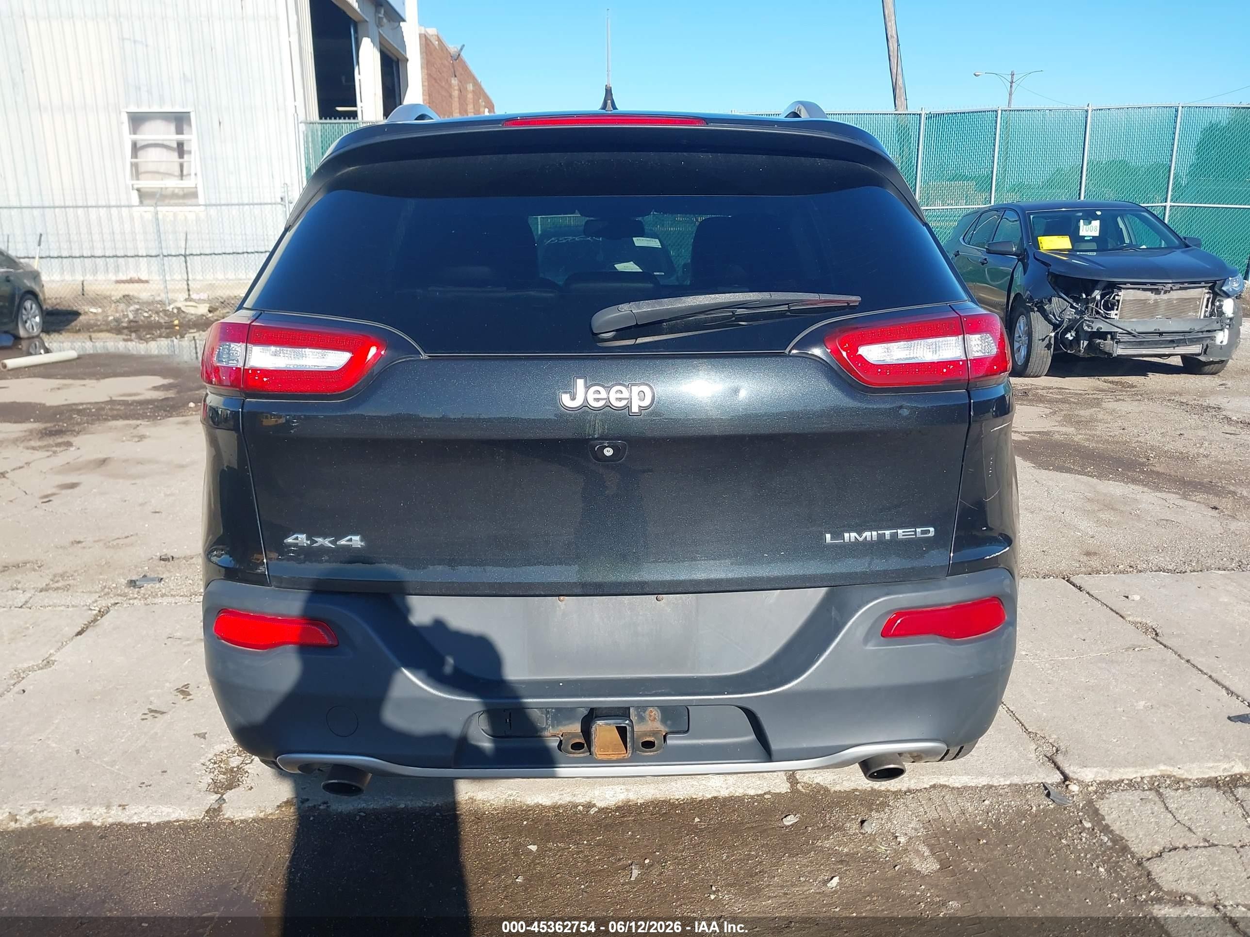2014 Jeep Cherokee Limited Black vin: 1C4PJMDS6EW133994
