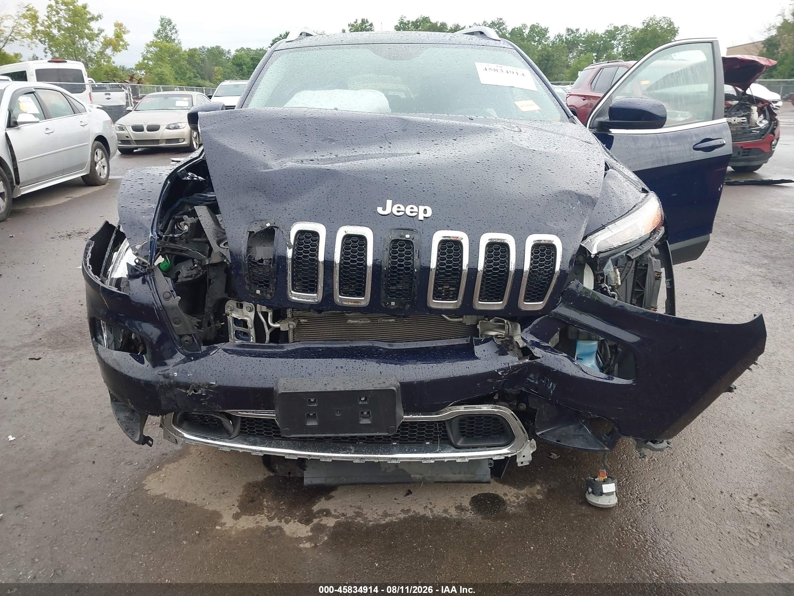 2014 Jeep Cherokee Limited Dark Blue vin: 1C4PJMDS6EW156384