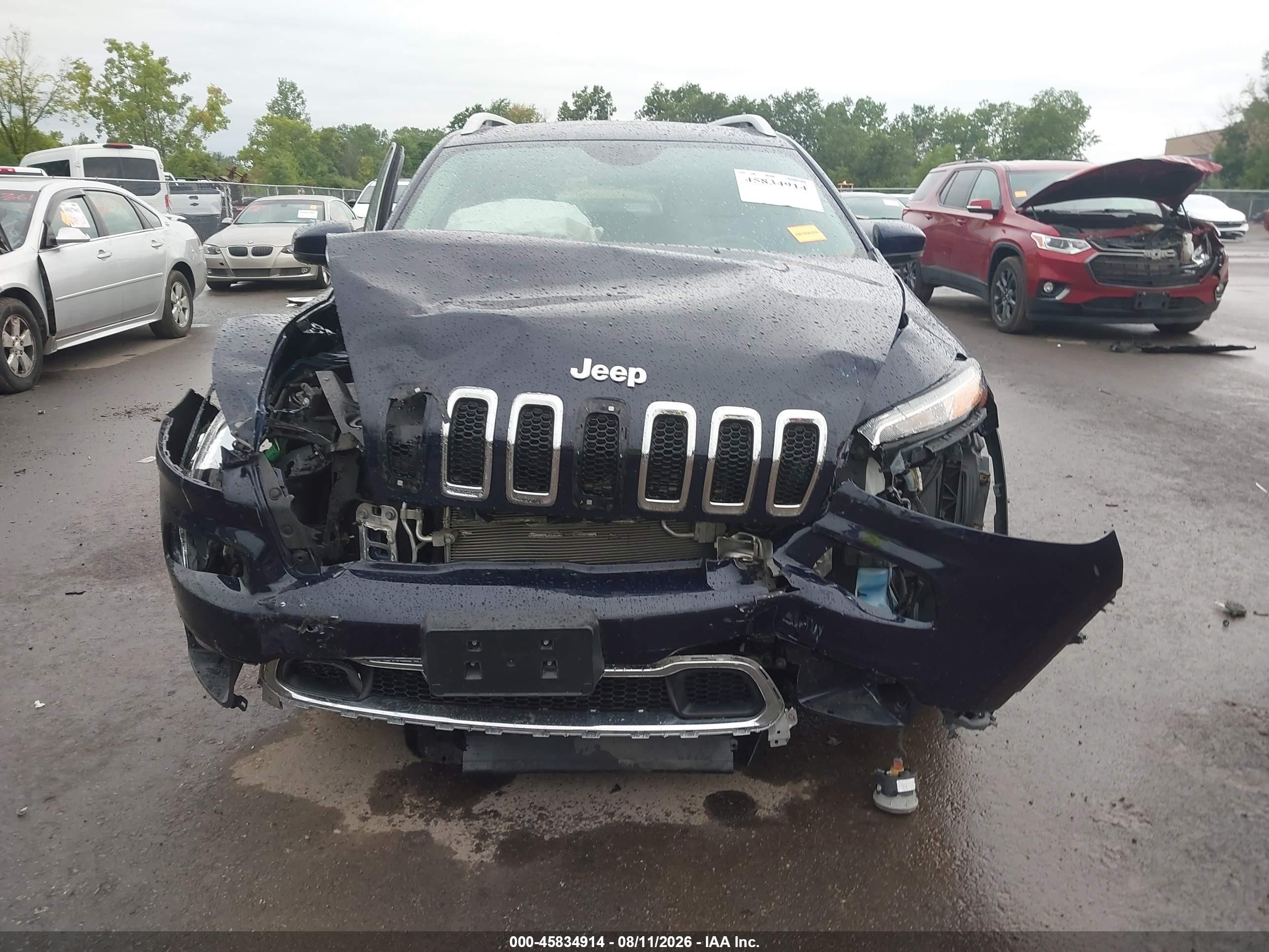 2014 Jeep Cherokee Limited Dark Blue vin: 1C4PJMDS6EW156384