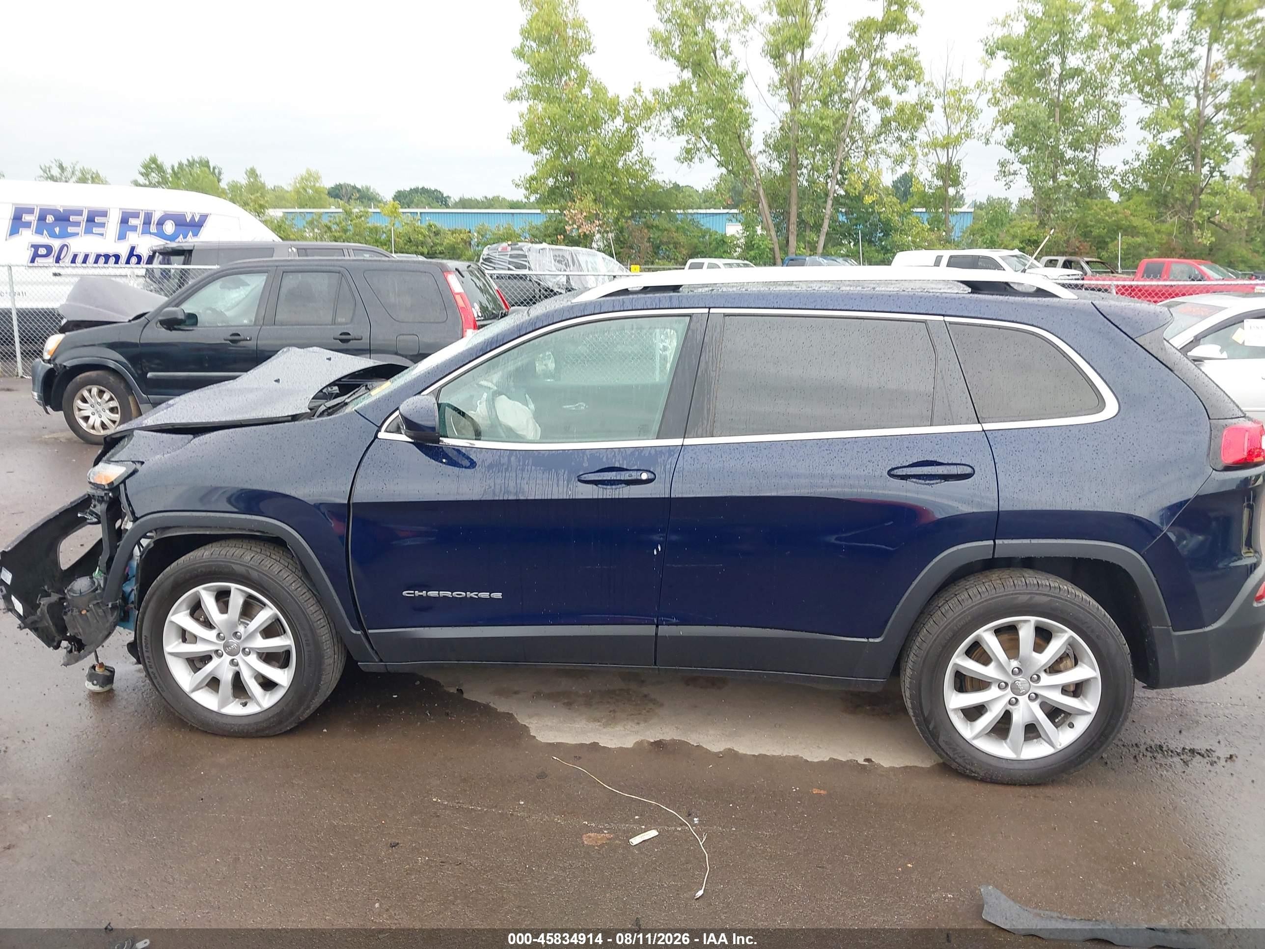 2014 Jeep Cherokee Limited Dark Blue vin: 1C4PJMDS6EW156384