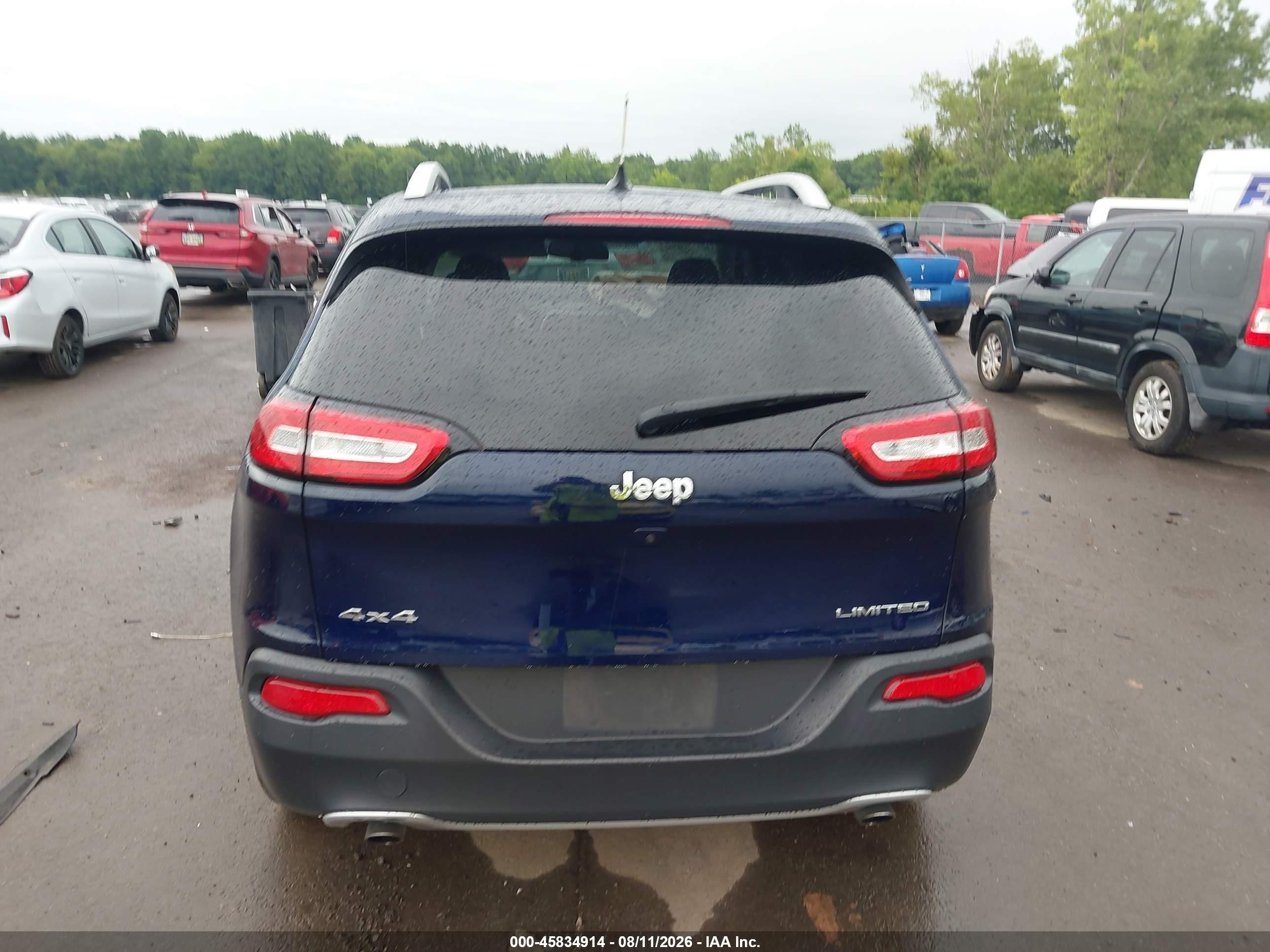 2014 Jeep Cherokee Limited Dark Blue vin: 1C4PJMDS6EW156384