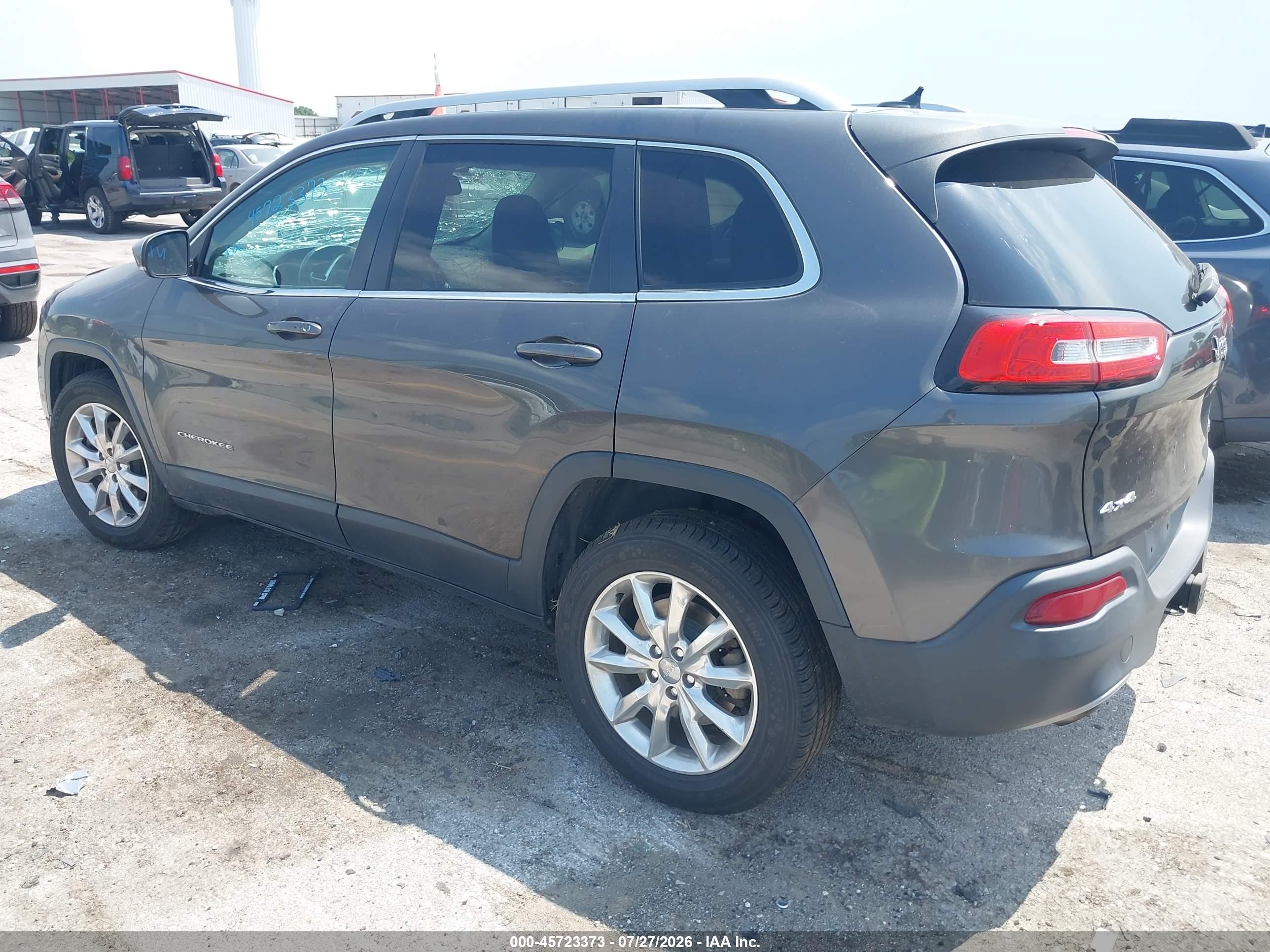 2014 Jeep Cherokee Limited Gray vin: 1C4PJMDS6EW166106