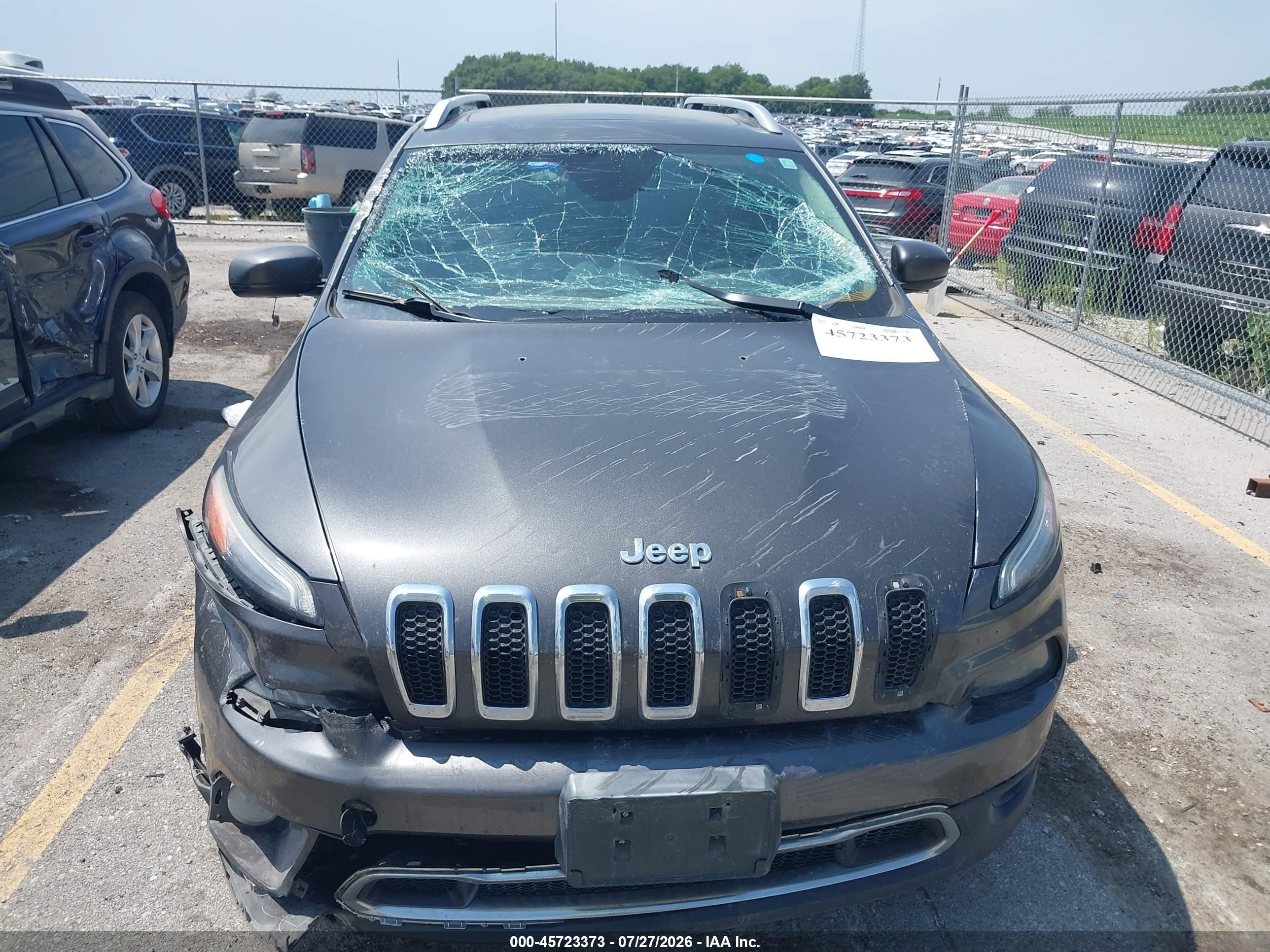 2014 Jeep Cherokee Limited Gray vin: 1C4PJMDS6EW166106
