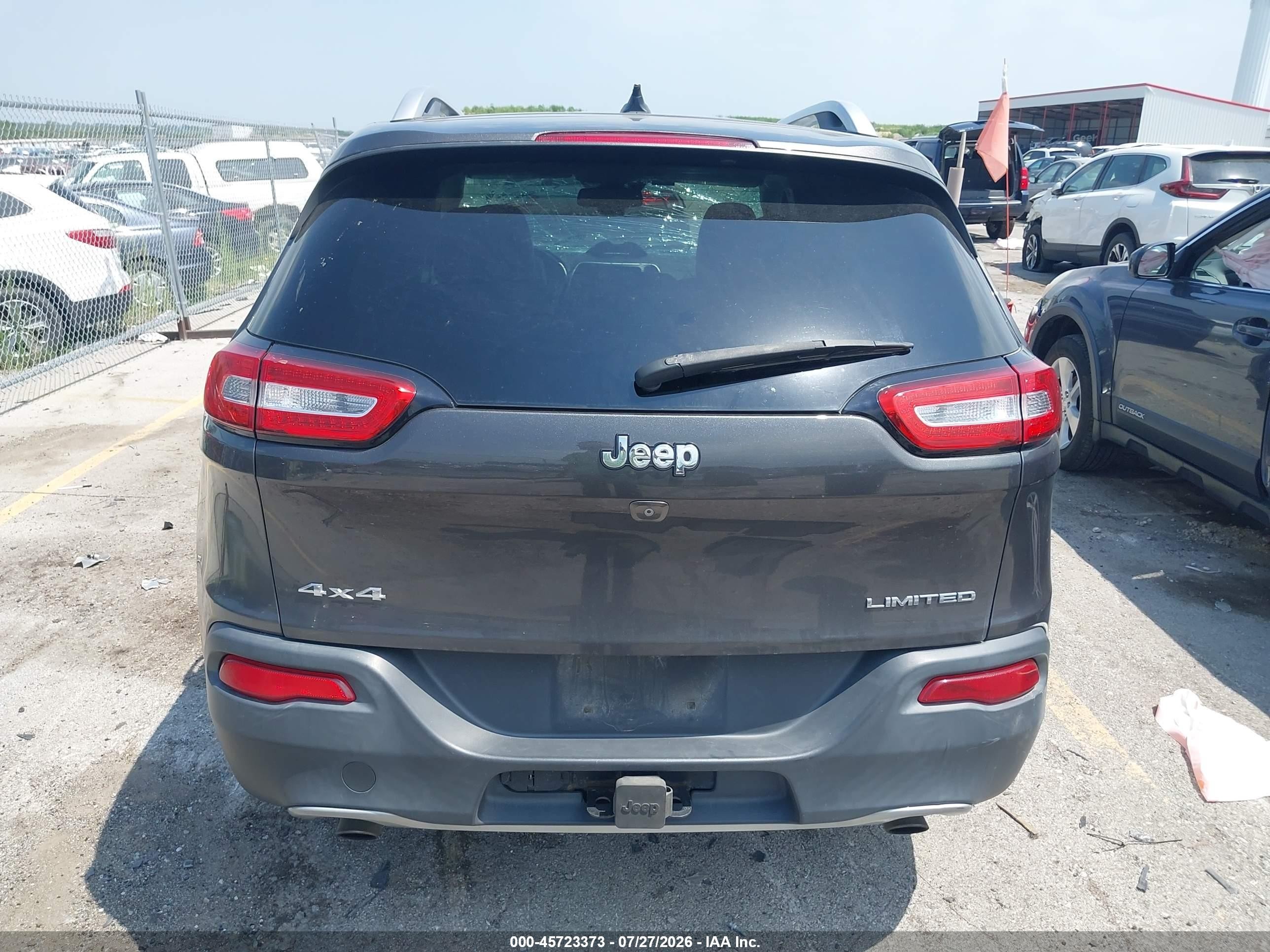 2014 Jeep Cherokee Limited Gray vin: 1C4PJMDS6EW166106