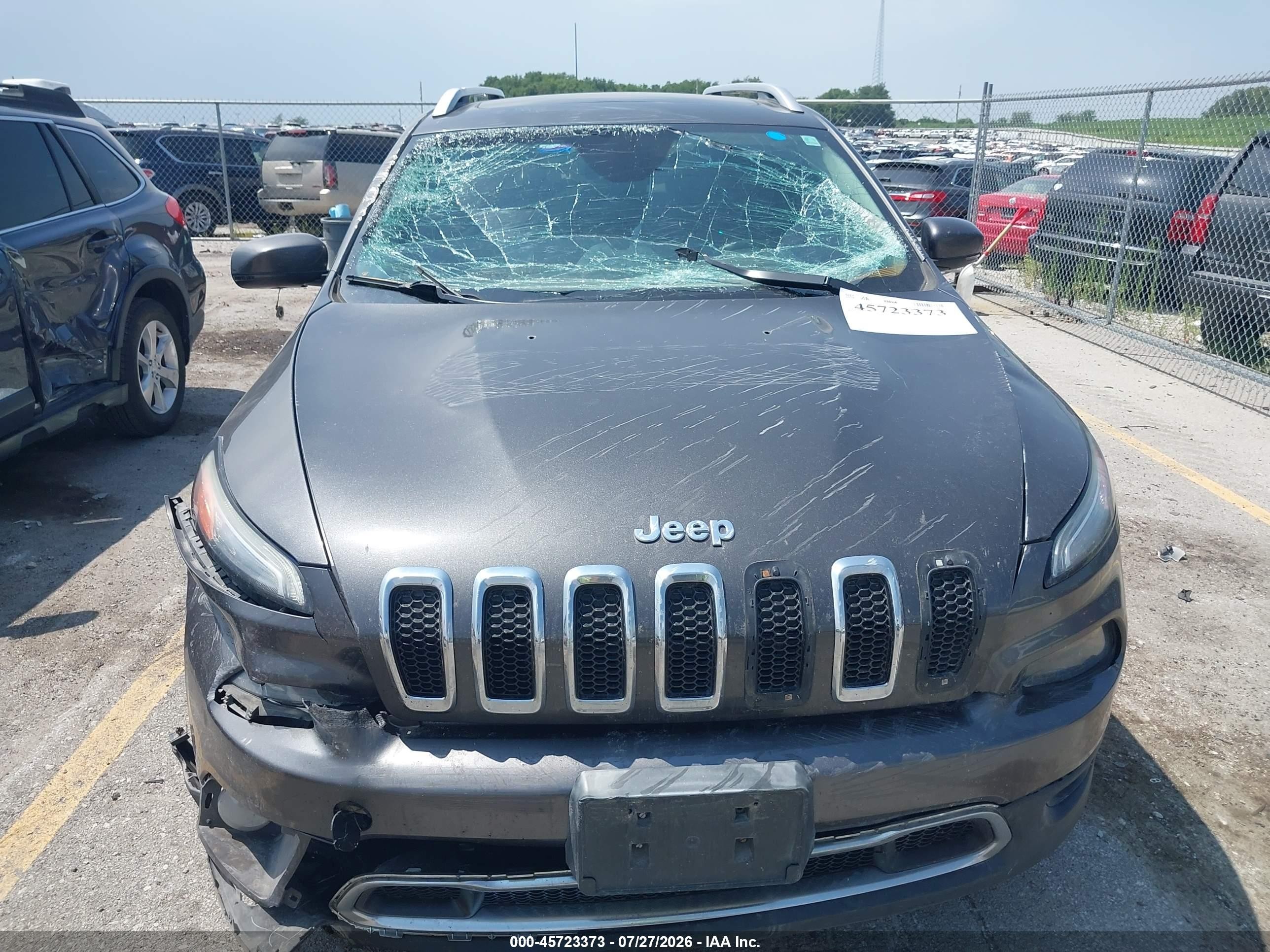 2014 Jeep Cherokee Limited Gray vin: 1C4PJMDS6EW166106