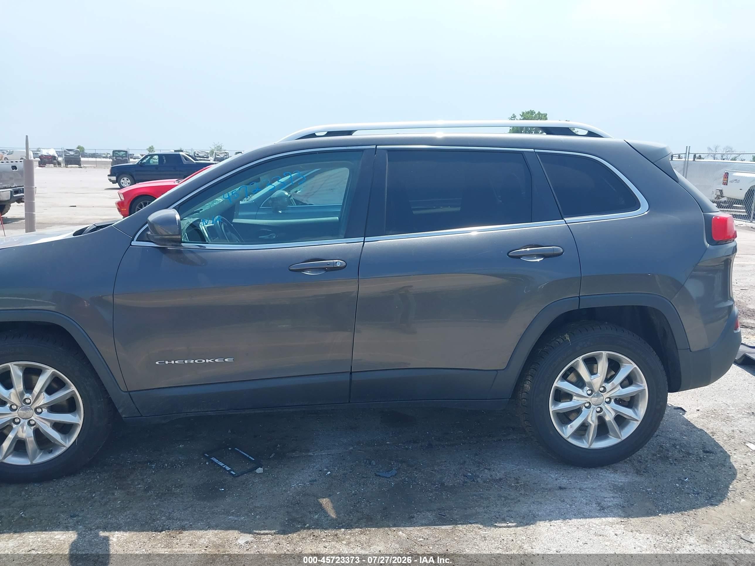 2014 Jeep Cherokee Limited Gray vin: 1C4PJMDS6EW166106