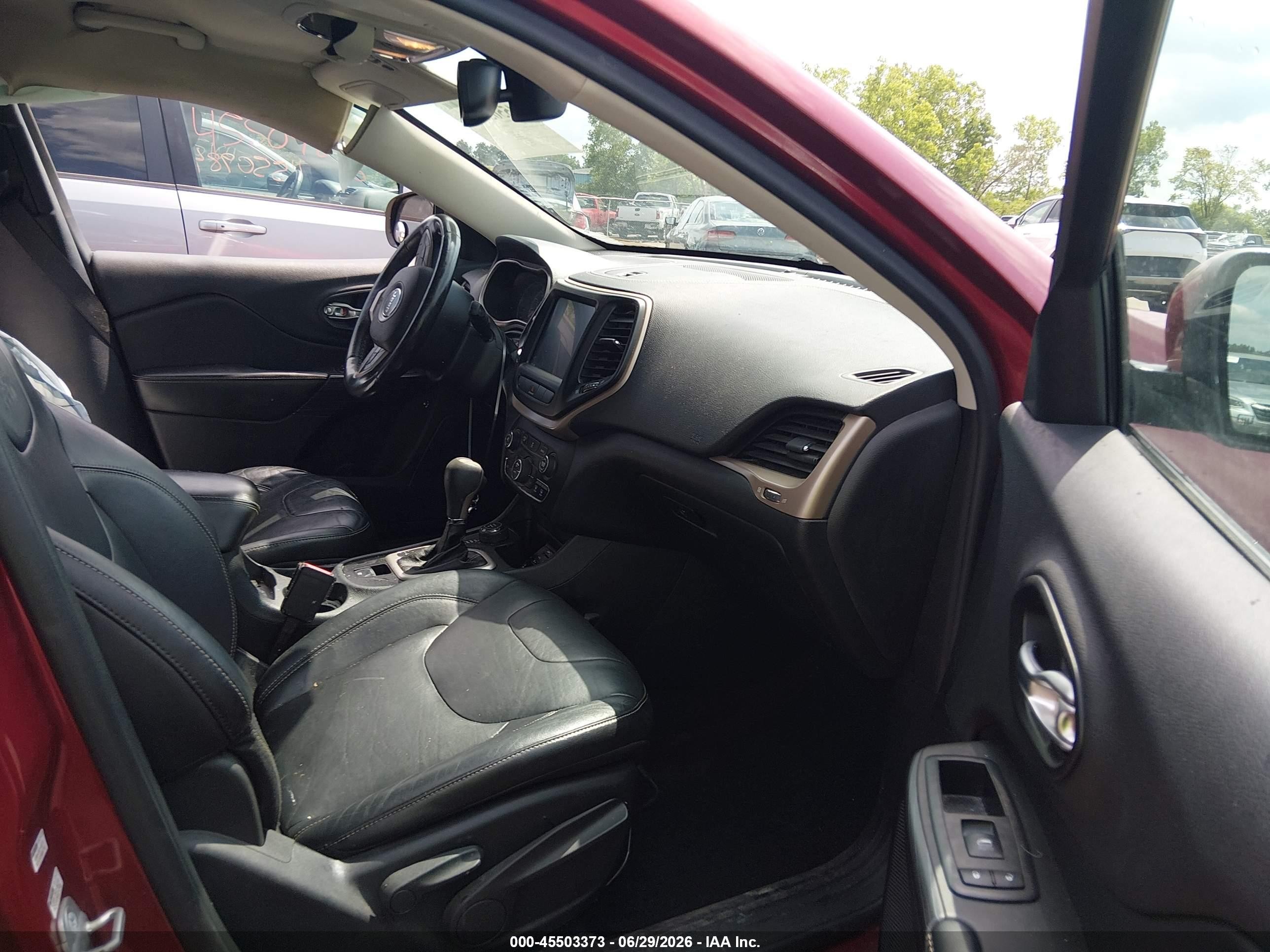 2014 Jeep Cherokee Limited Red vin: 1C4PJMDS6EW170088