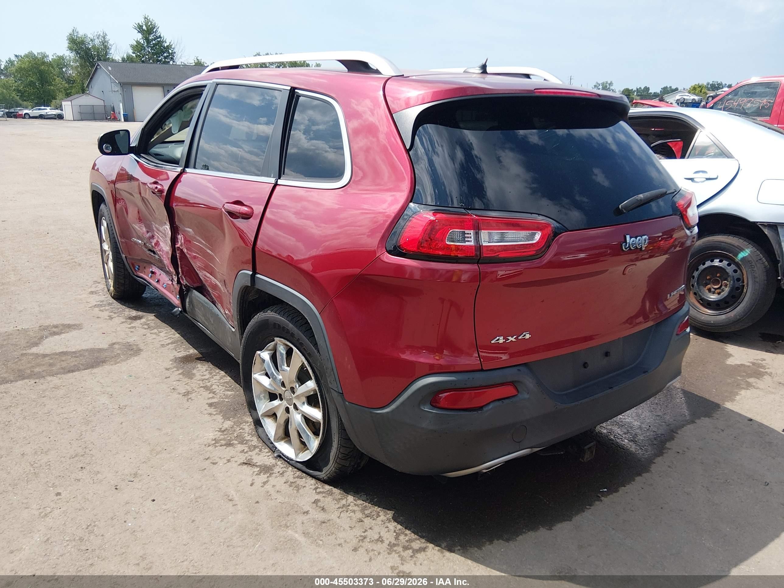 2014 Jeep Cherokee Limited Red vin: 1C4PJMDS6EW170088