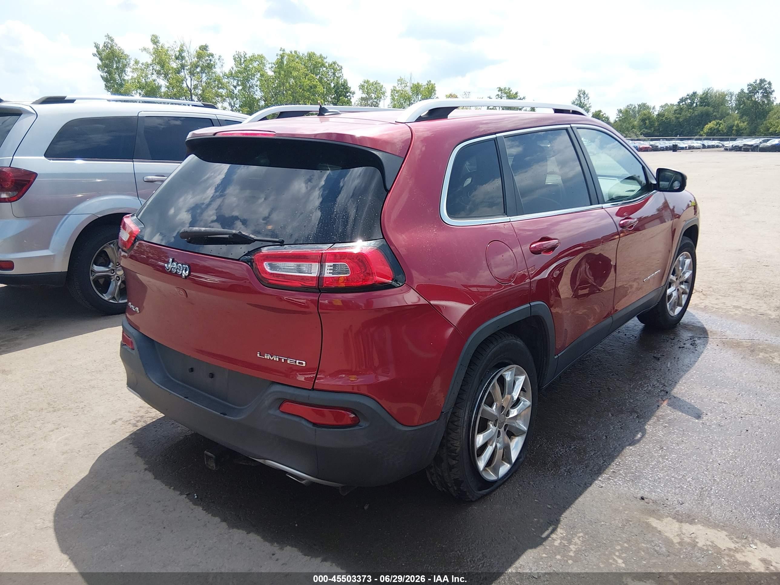 2014 Jeep Cherokee Limited Red vin: 1C4PJMDS6EW170088
