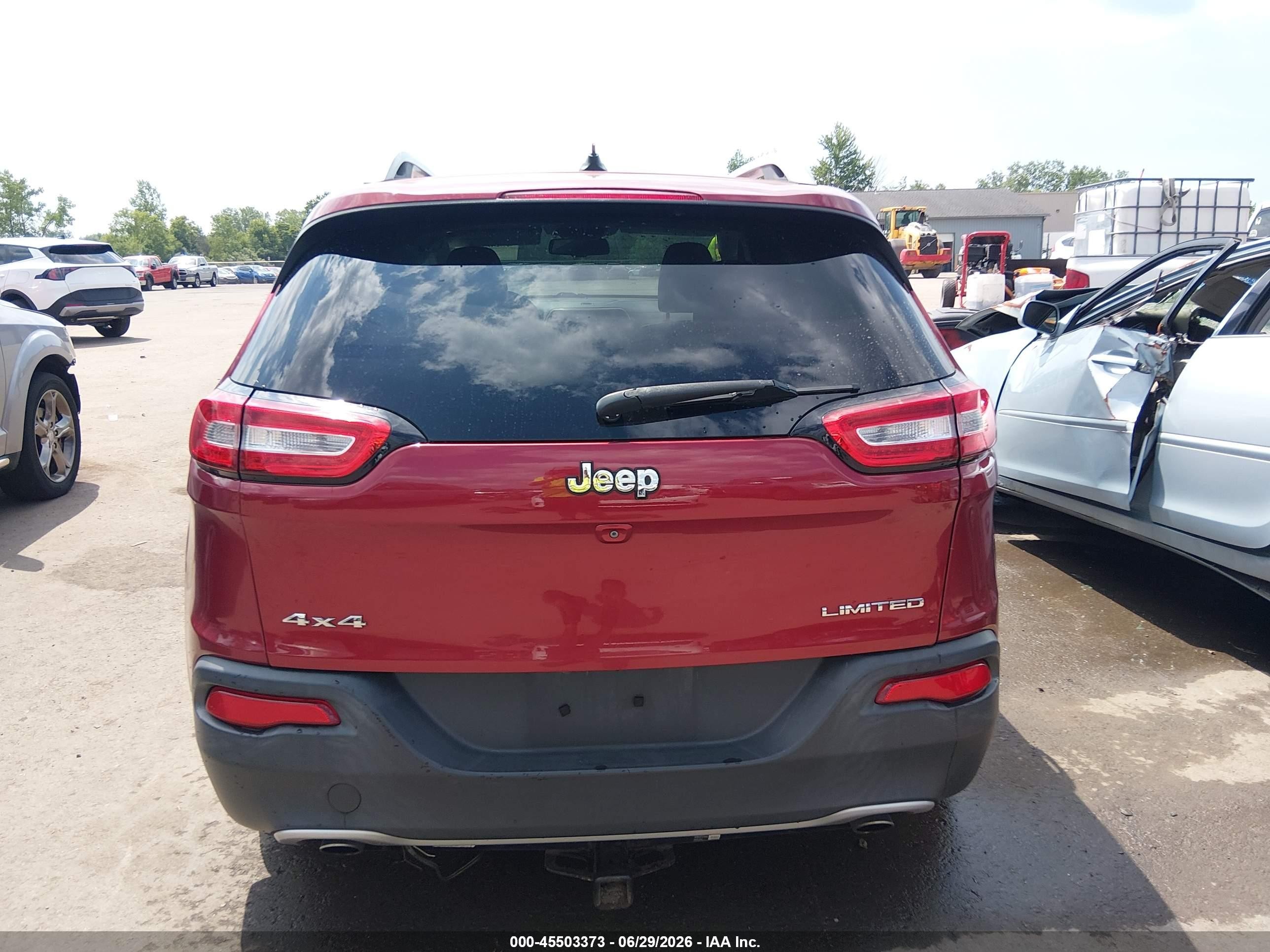 2014 Jeep Cherokee Limited Red vin: 1C4PJMDS6EW170088