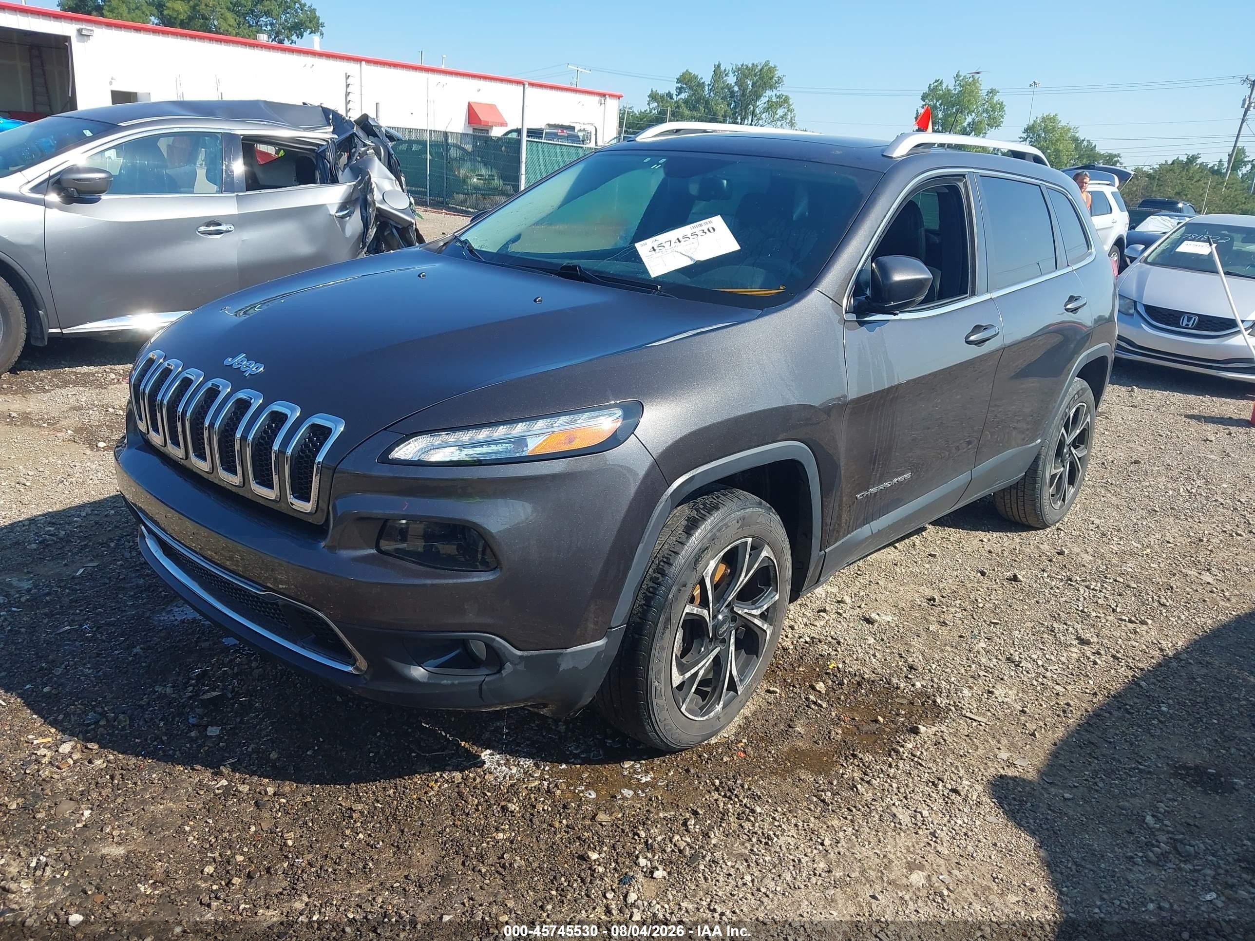2014 Jeep Cherokee Limited Gray vin: 1C4PJMDS6EW198098