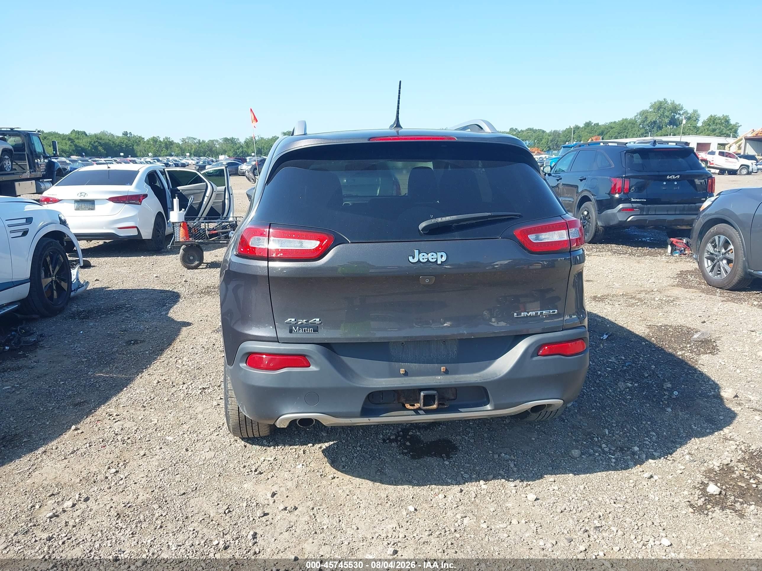 2014 Jeep Cherokee Limited Gray vin: 1C4PJMDS6EW198098