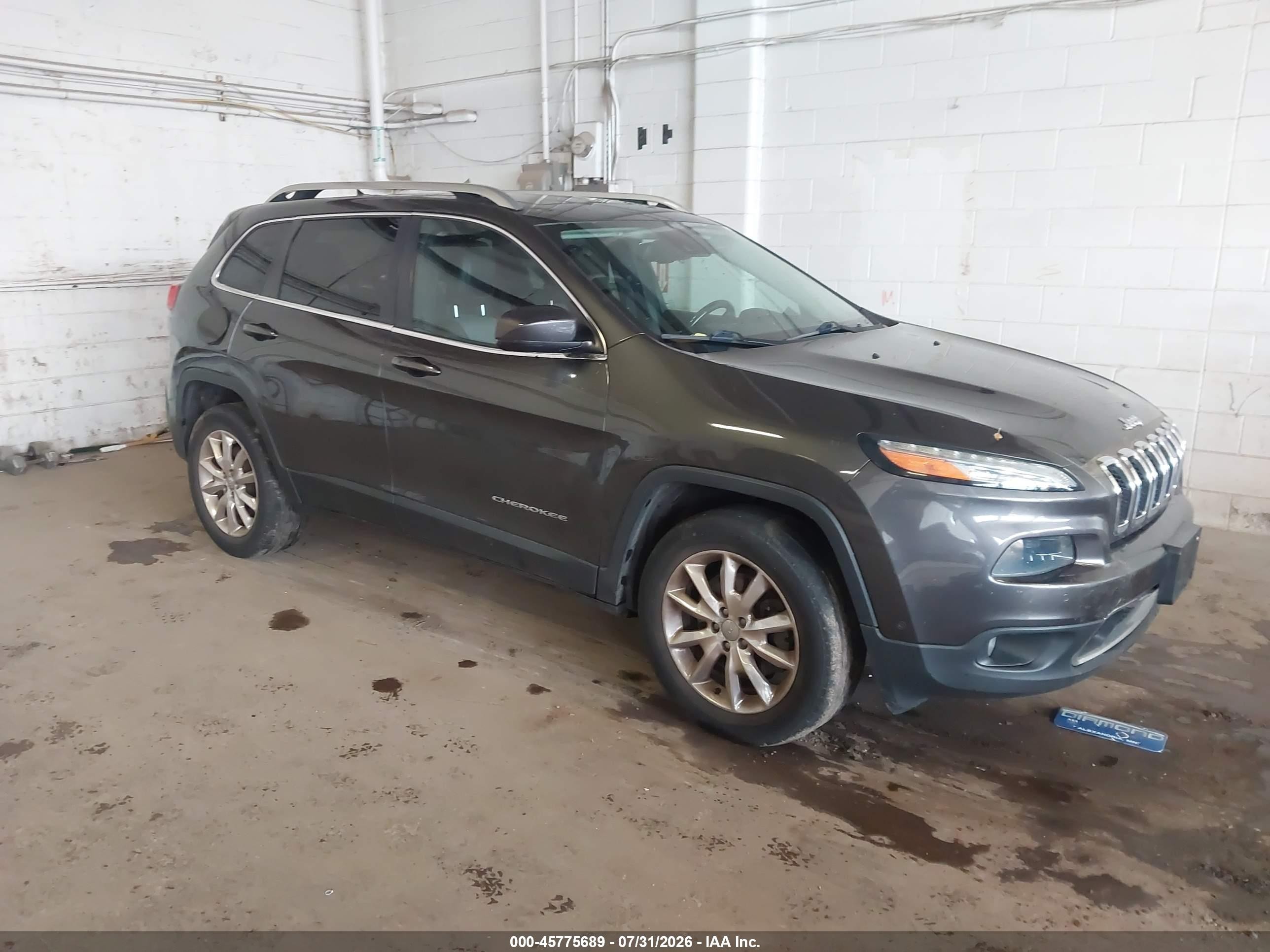 2014 Jeep Cherokee Limited Gray vin: 1C4PJMDS6EW242665