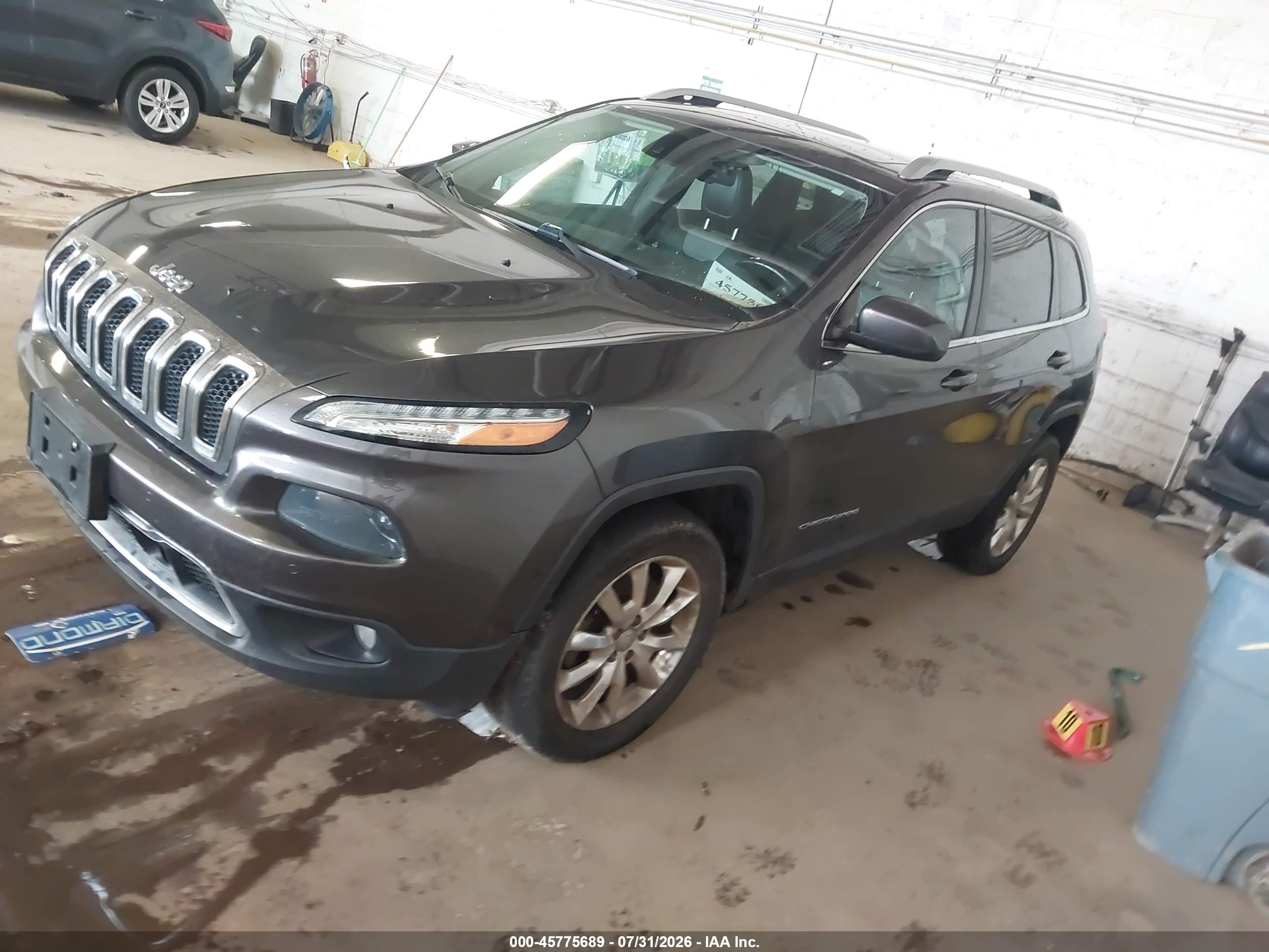 2014 Jeep Cherokee Limited Gray vin: 1C4PJMDS6EW242665