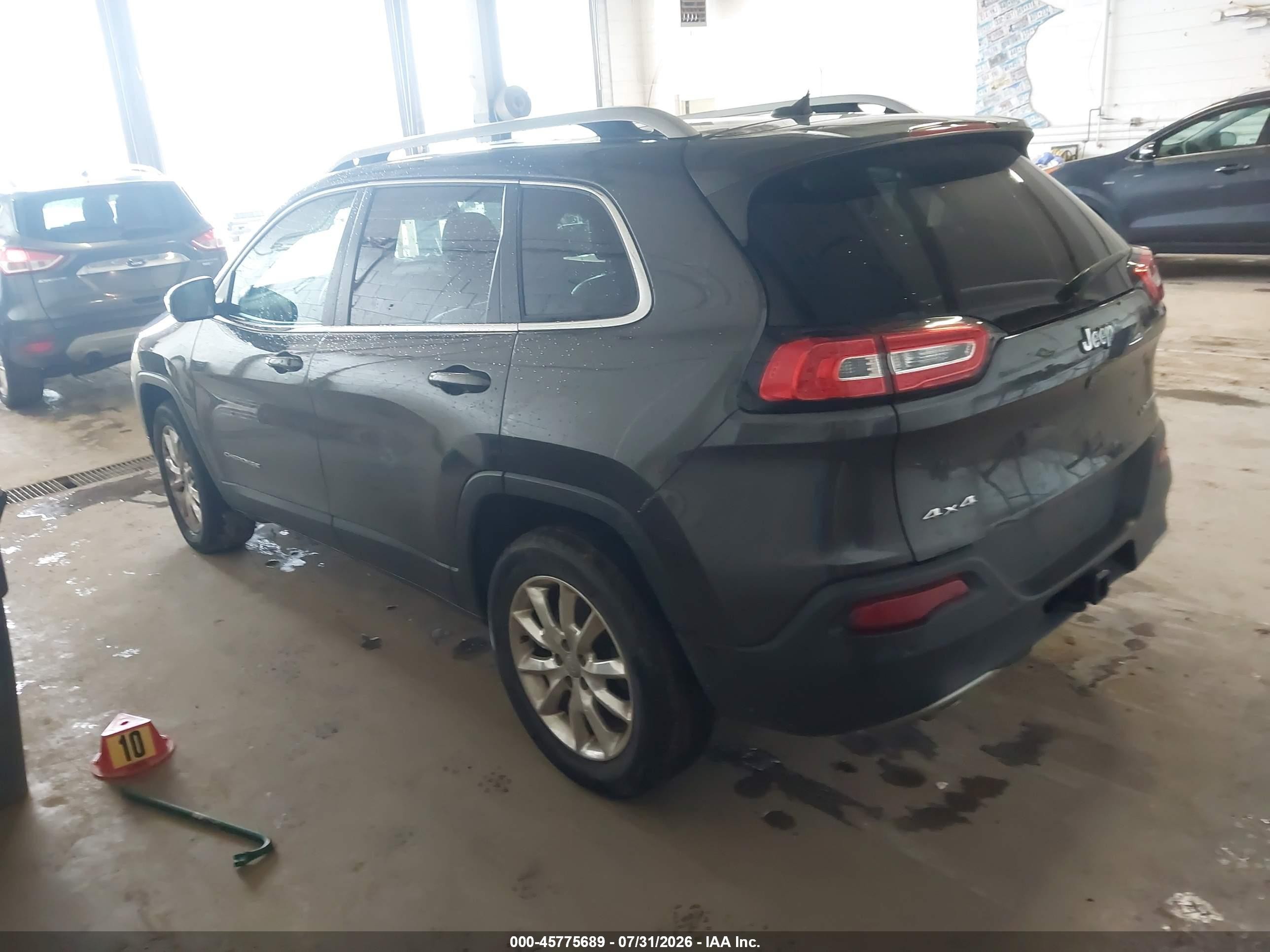 2014 Jeep Cherokee Limited Gray vin: 1C4PJMDS6EW242665