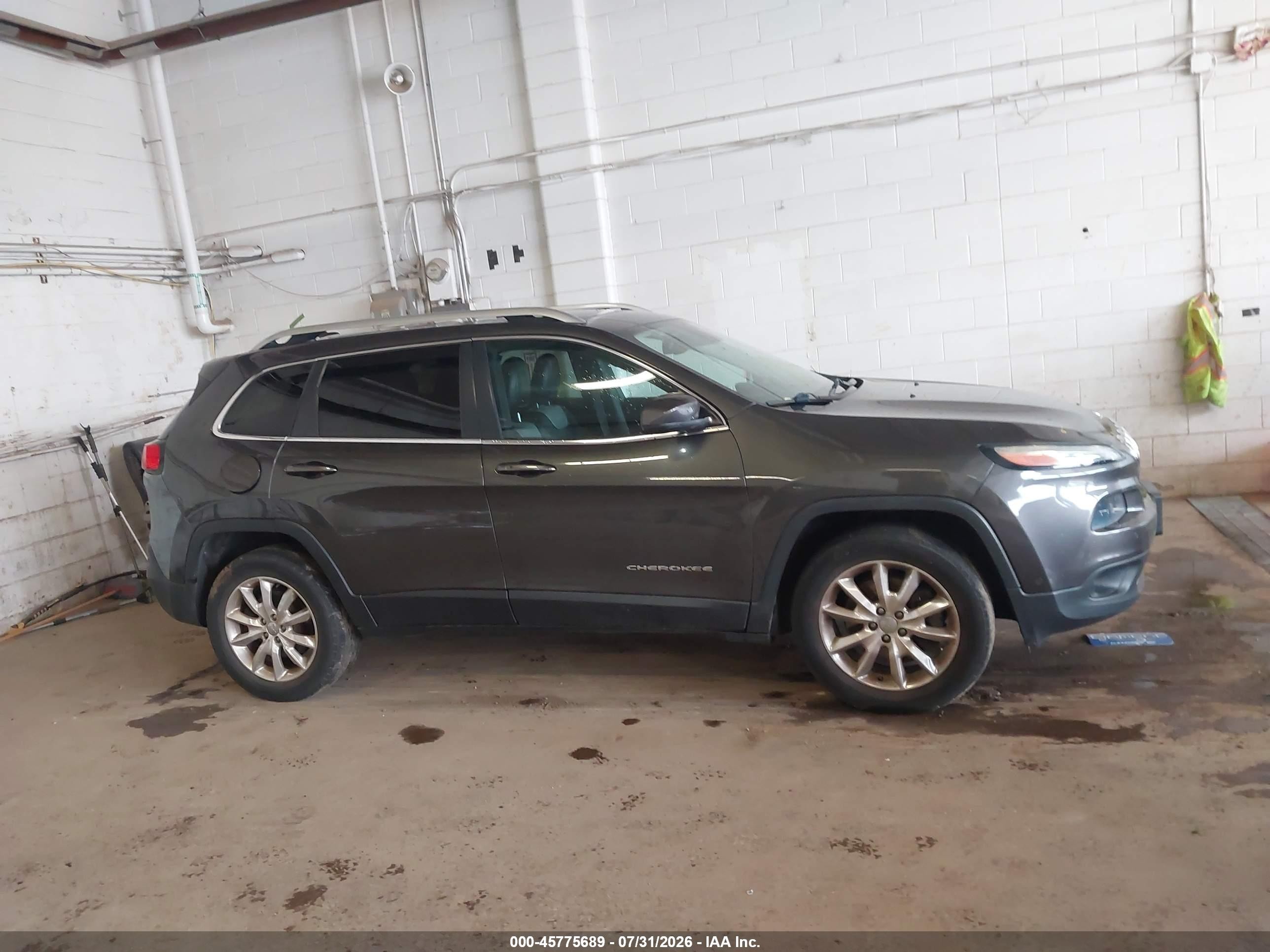 2014 Jeep Cherokee Limited Gray vin: 1C4PJMDS6EW242665