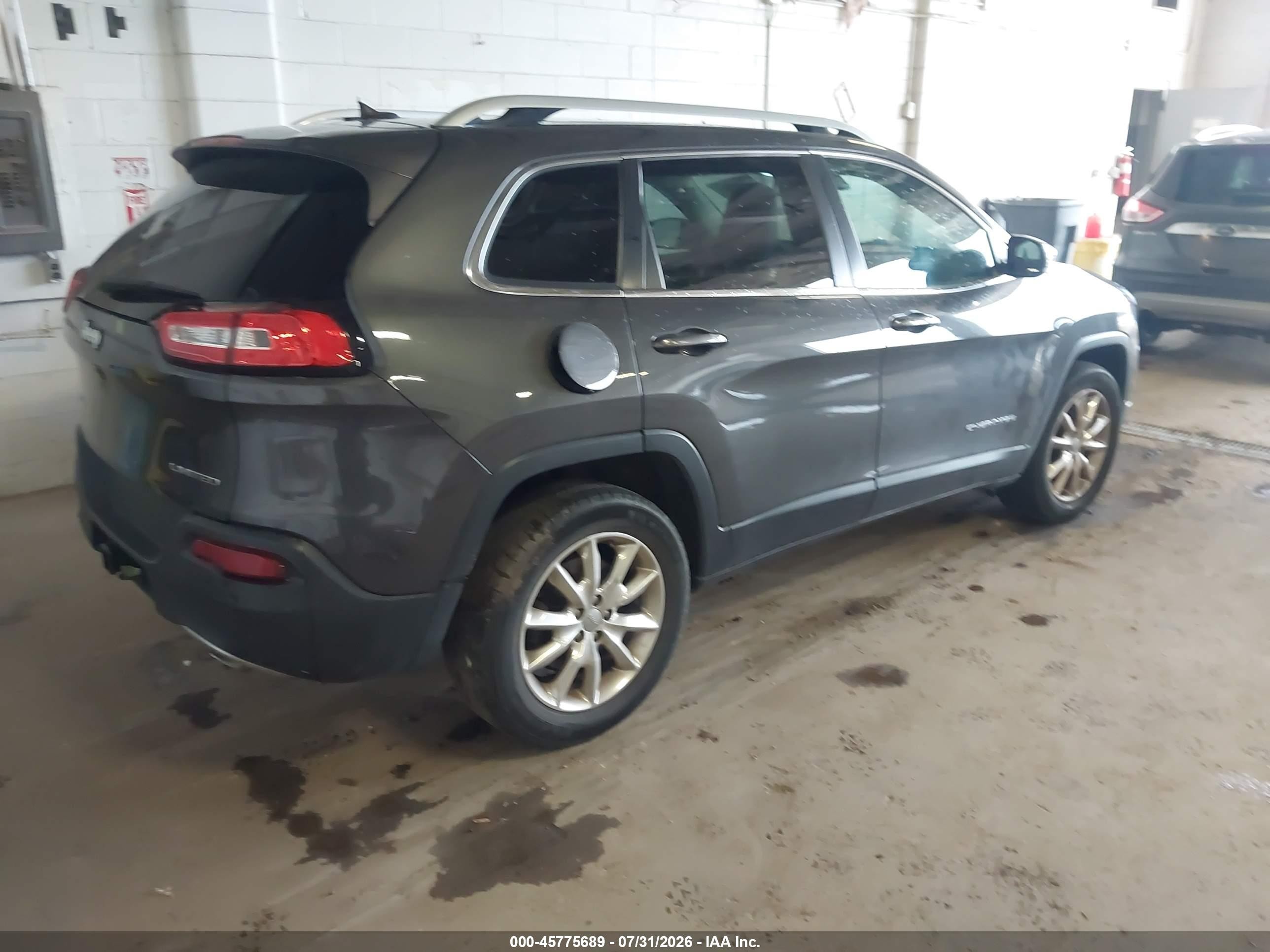 2014 Jeep Cherokee Limited Gray vin: 1C4PJMDS6EW242665