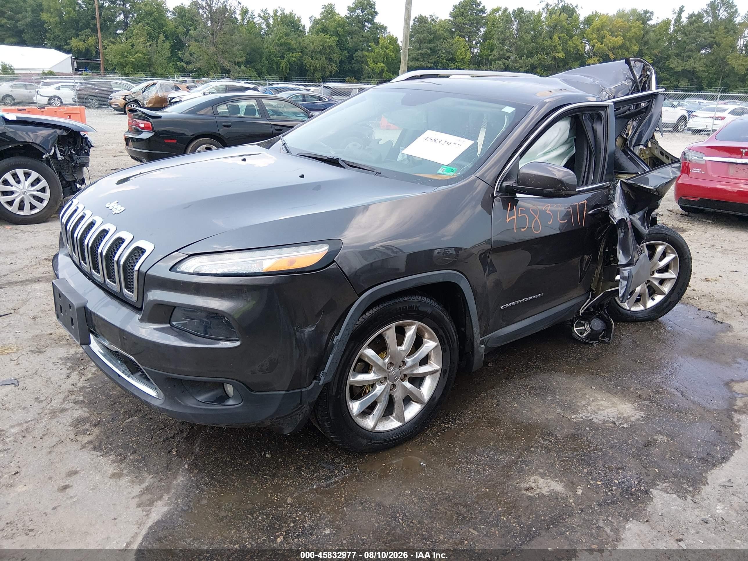 2014 Jeep Cherokee Limited Gray vin: 1C4PJMDS6EW266500