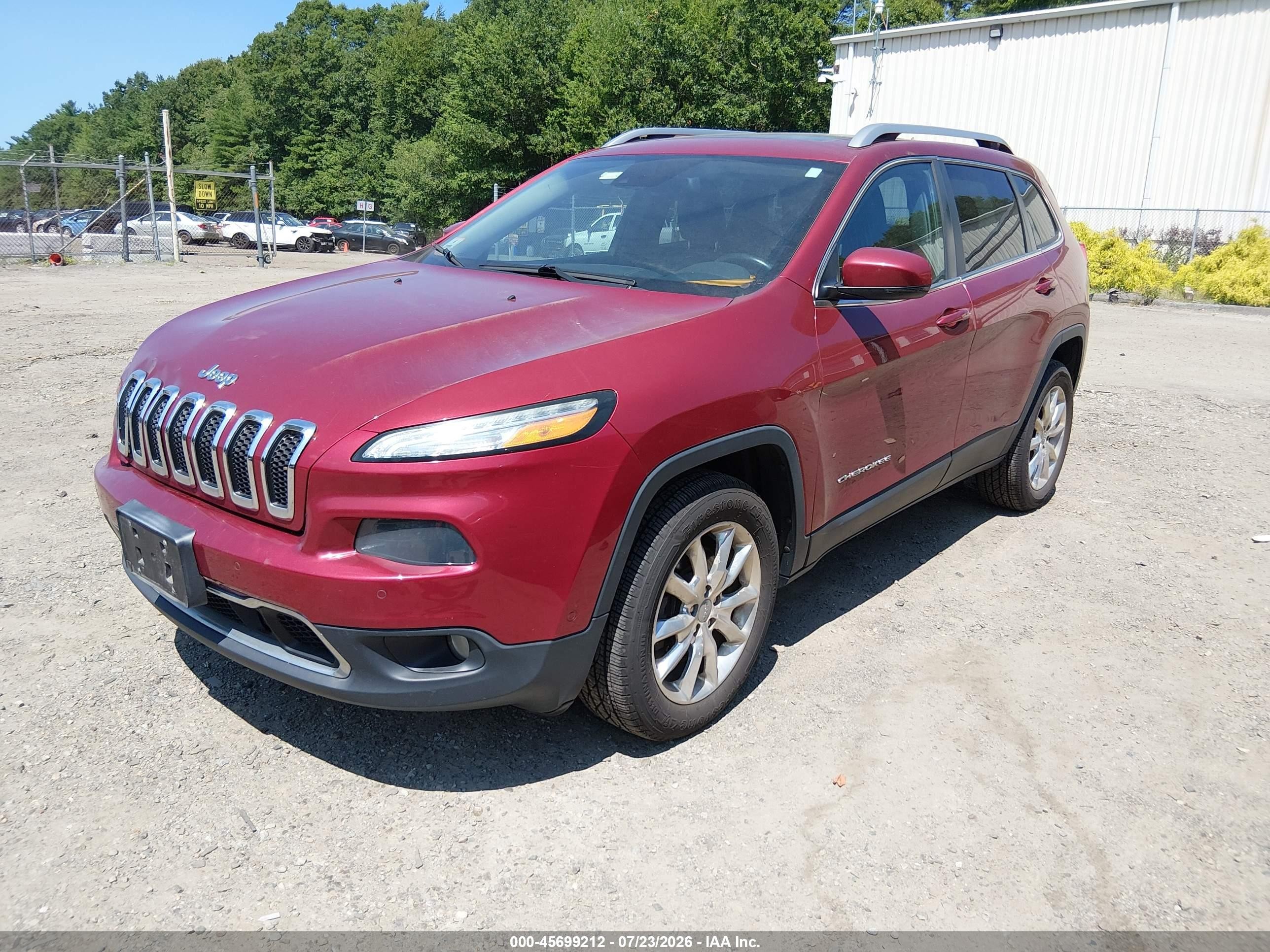 2014 Jeep Cherokee Limited Red vin: 1C4PJMDS6EW281885