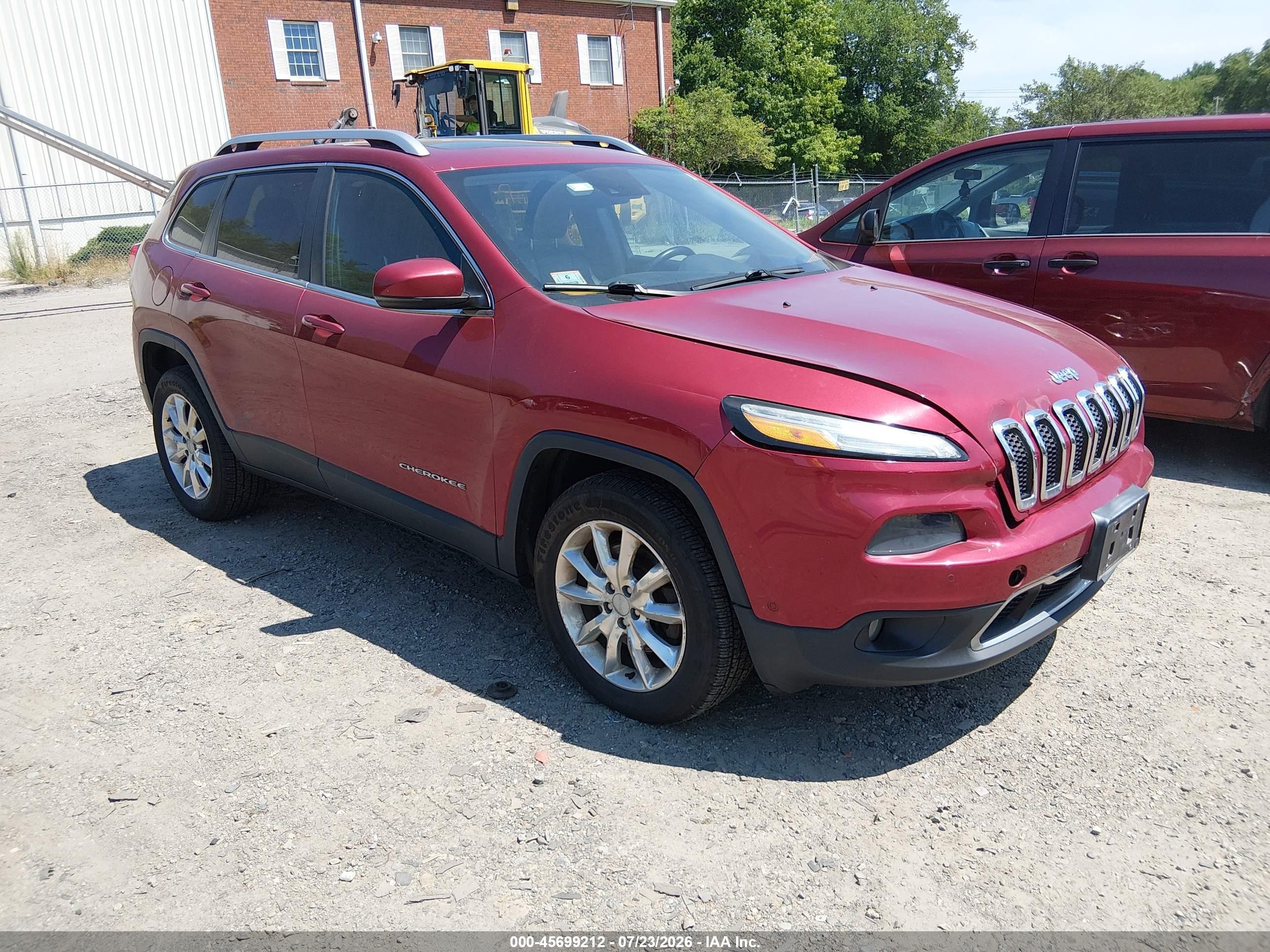 2014 Jeep Cherokee Limited Red vin: 1C4PJMDS6EW281885