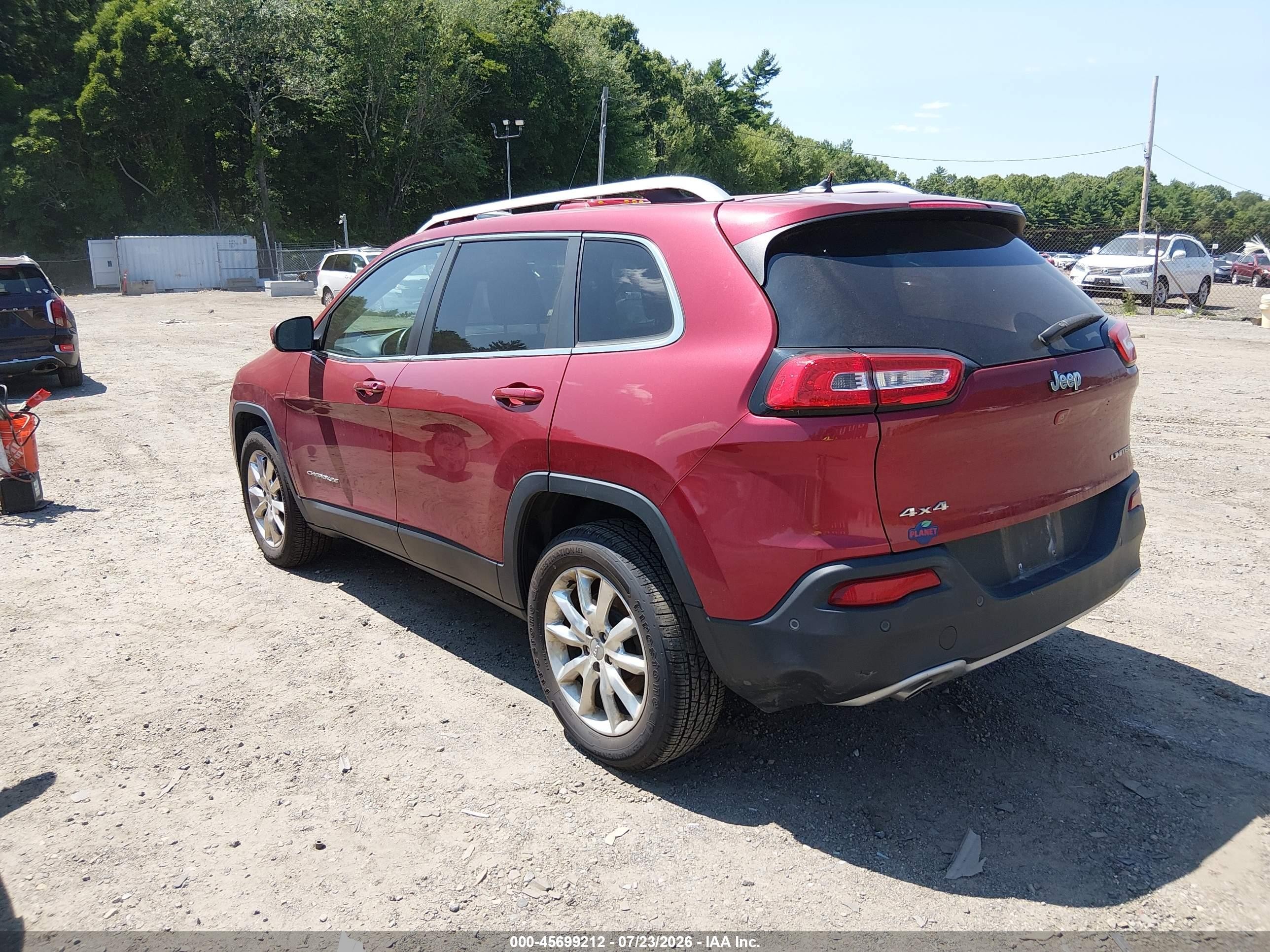 2014 Jeep Cherokee Limited Red vin: 1C4PJMDS6EW281885