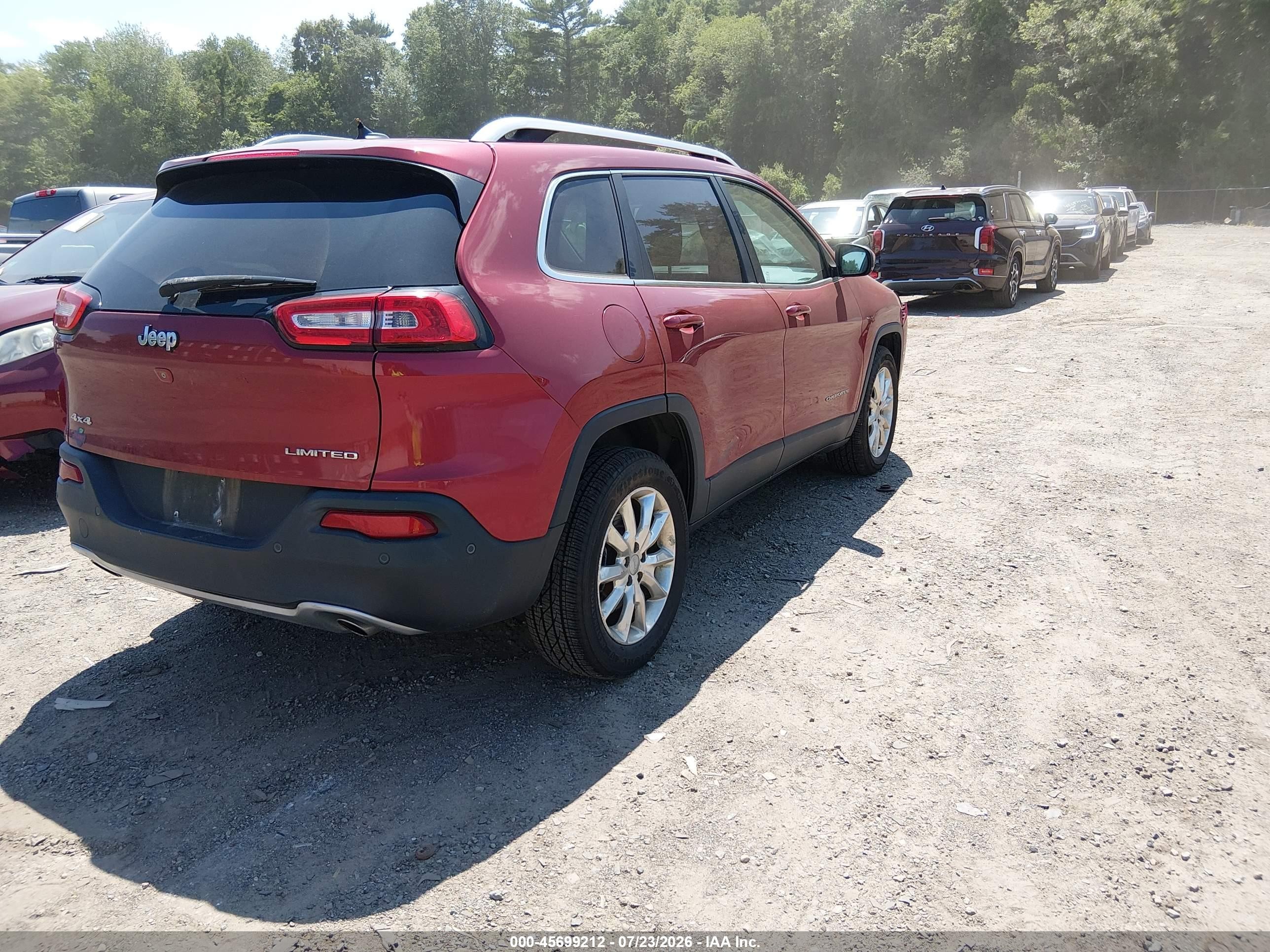 2014 Jeep Cherokee Limited Red vin: 1C4PJMDS6EW281885