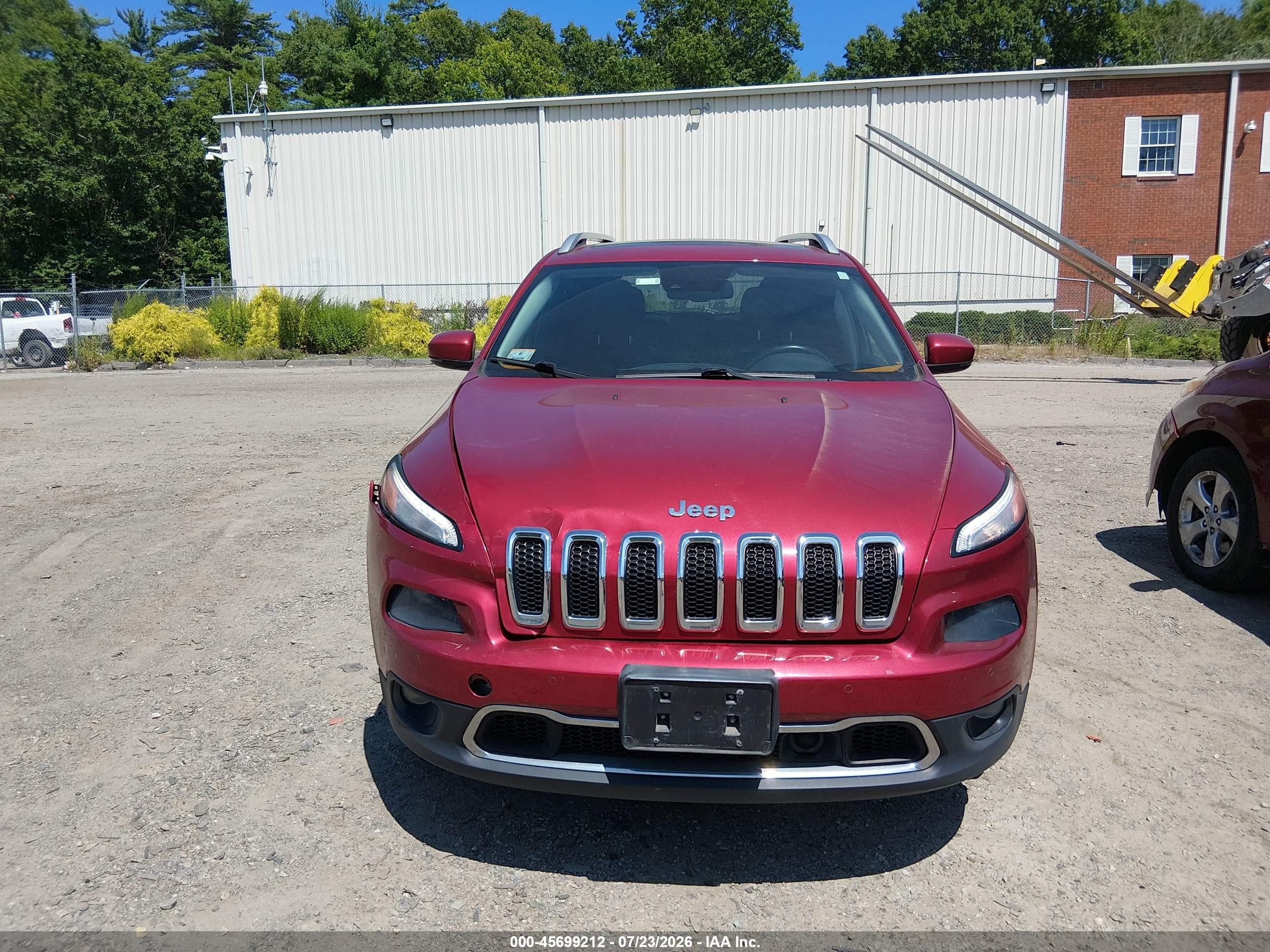 2014 Jeep Cherokee Limited Red vin: 1C4PJMDS6EW281885