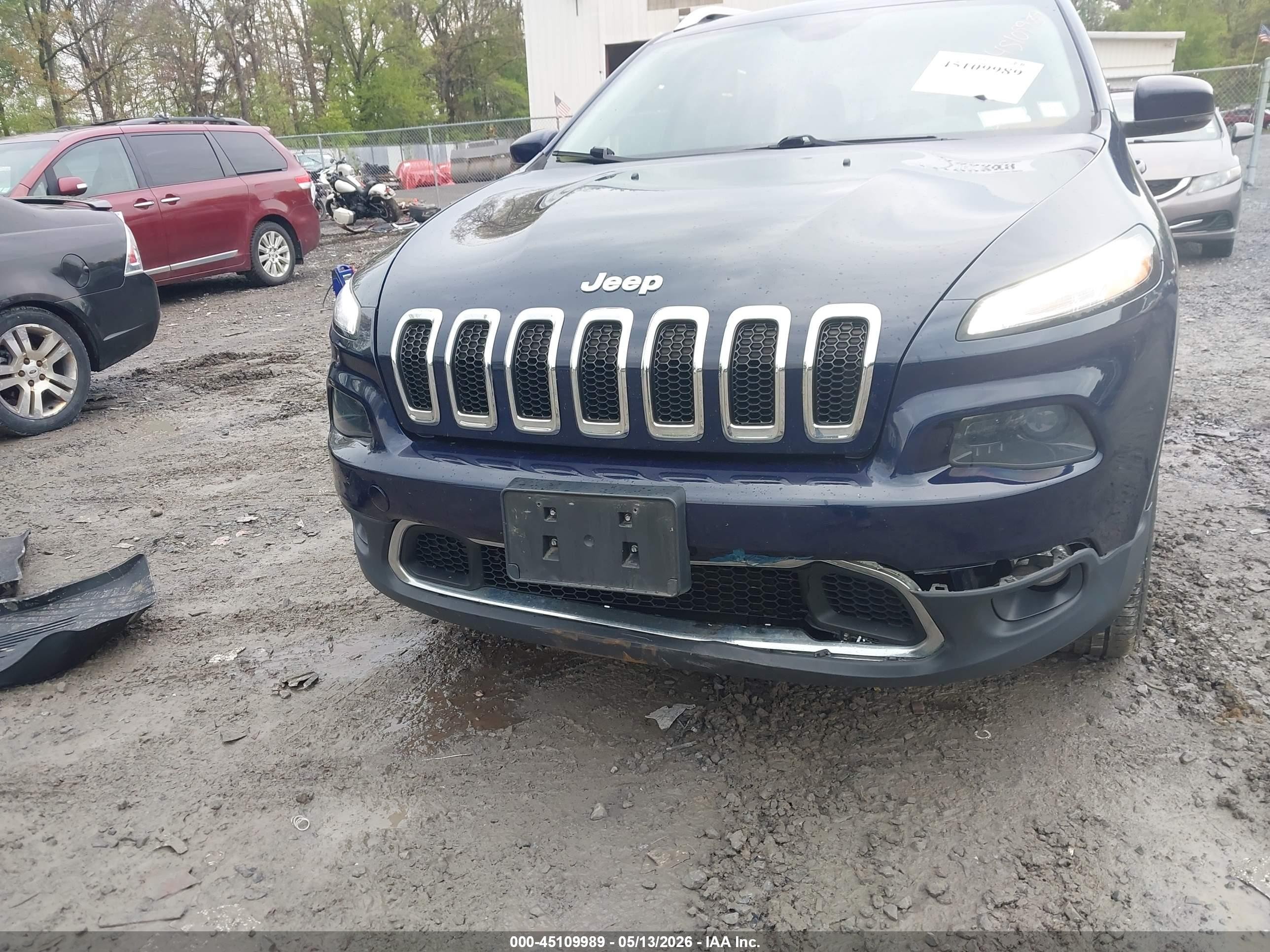 2015 Jeep Cherokee Limited Blue vin: 1C4PJMDS6FW613714