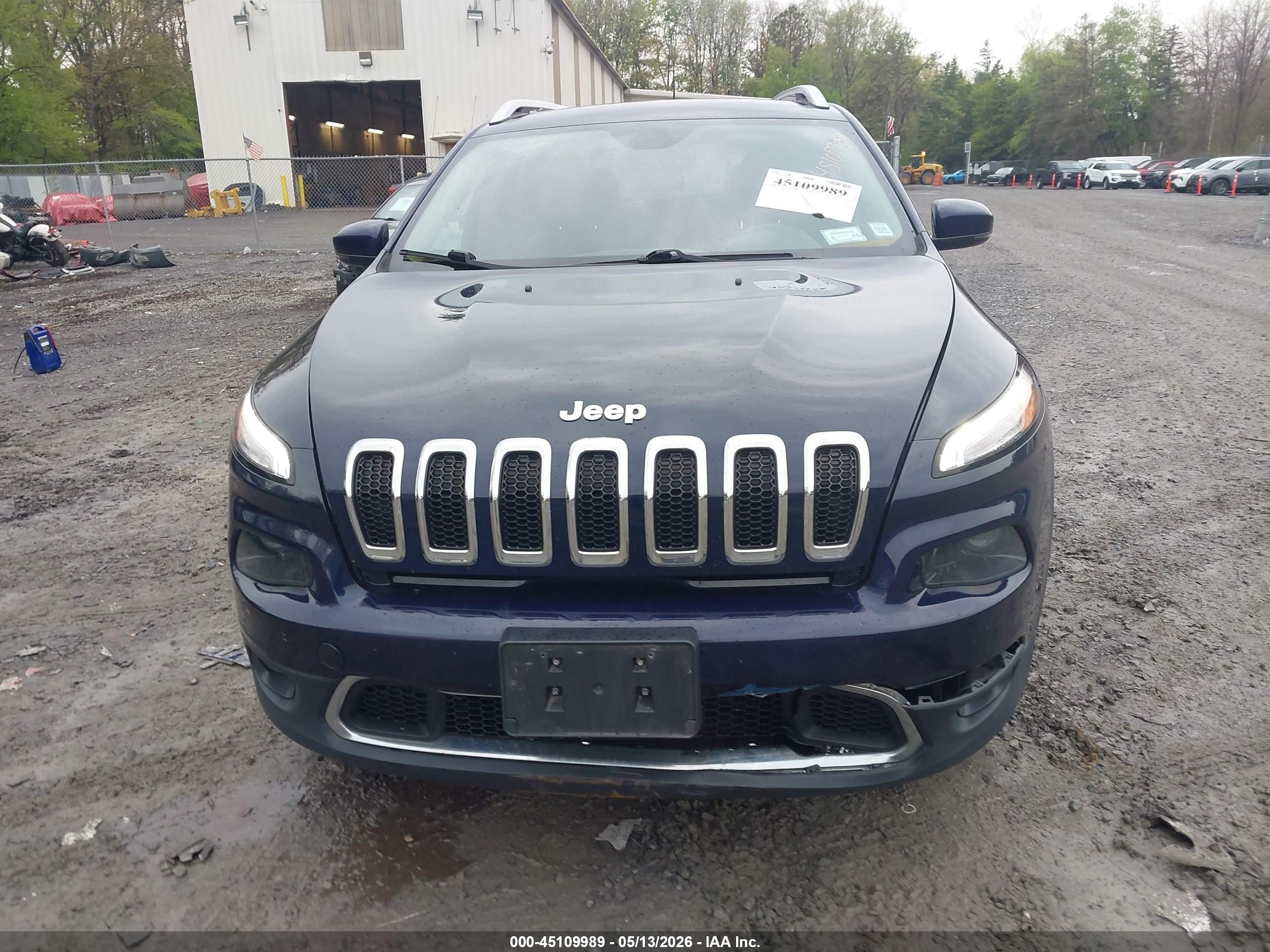 2015 Jeep Cherokee Limited Blue vin: 1C4PJMDS6FW613714