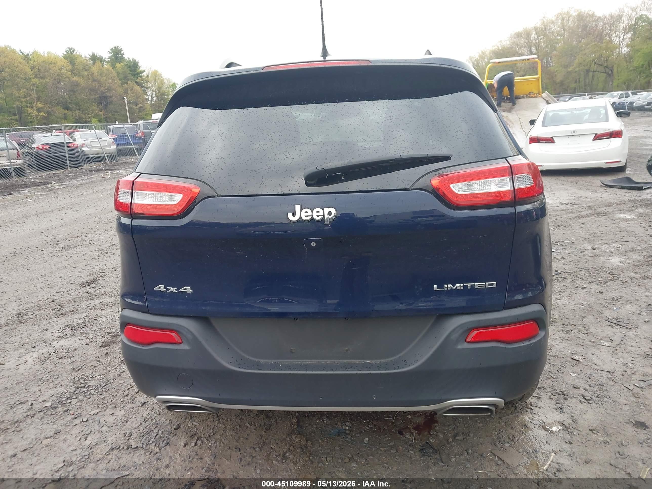 2015 Jeep Cherokee Limited Blue vin: 1C4PJMDS6FW613714