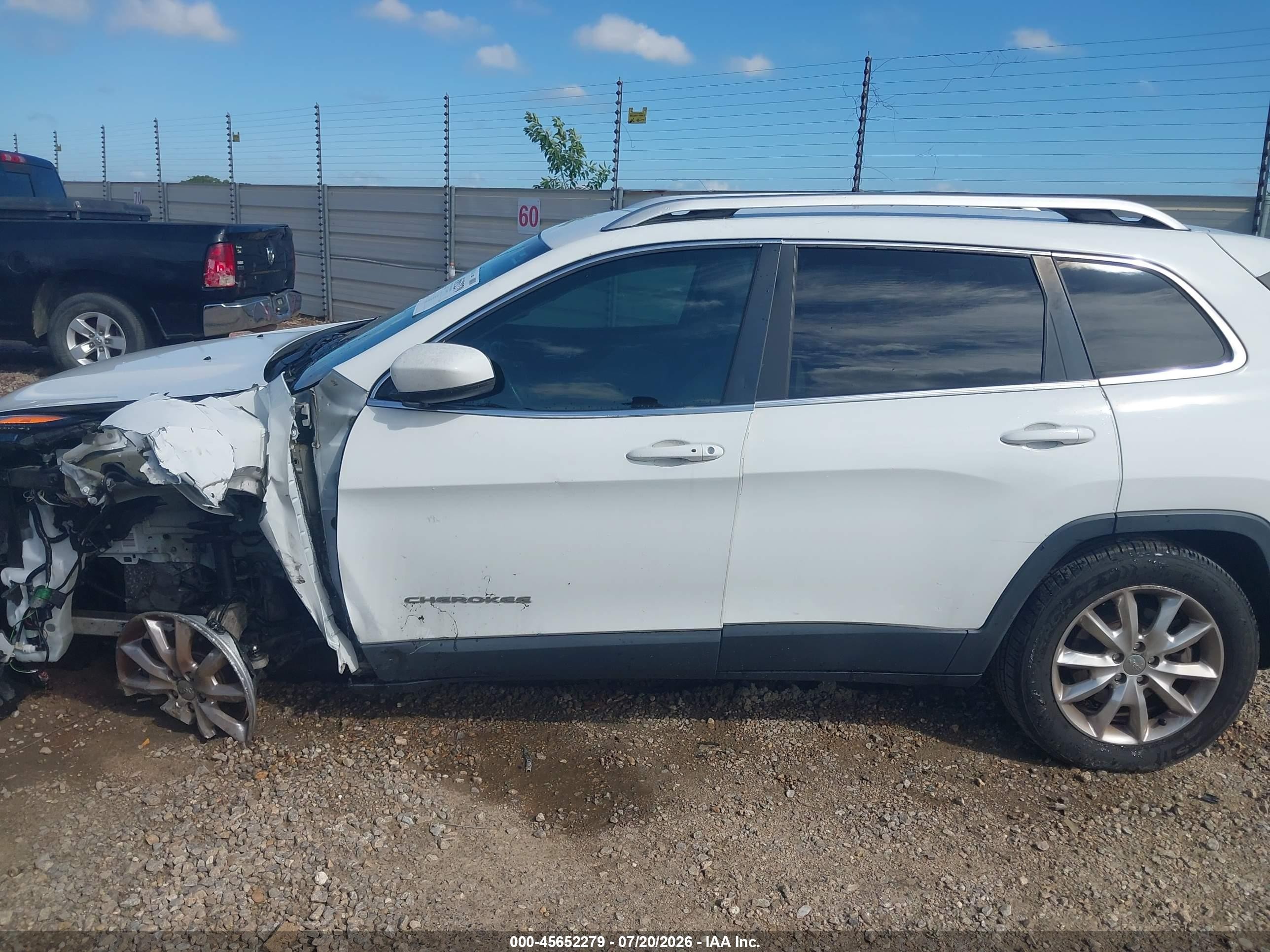 2015 Jeep Cherokee Limited White vin: 1C4PJMDS6FW640265