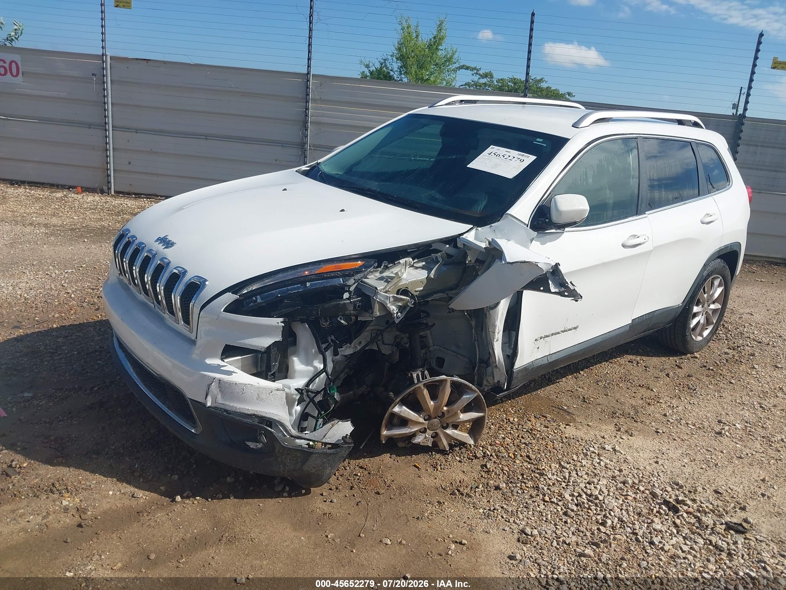 2015 Jeep Cherokee Limited White vin: 1C4PJMDS6FW640265