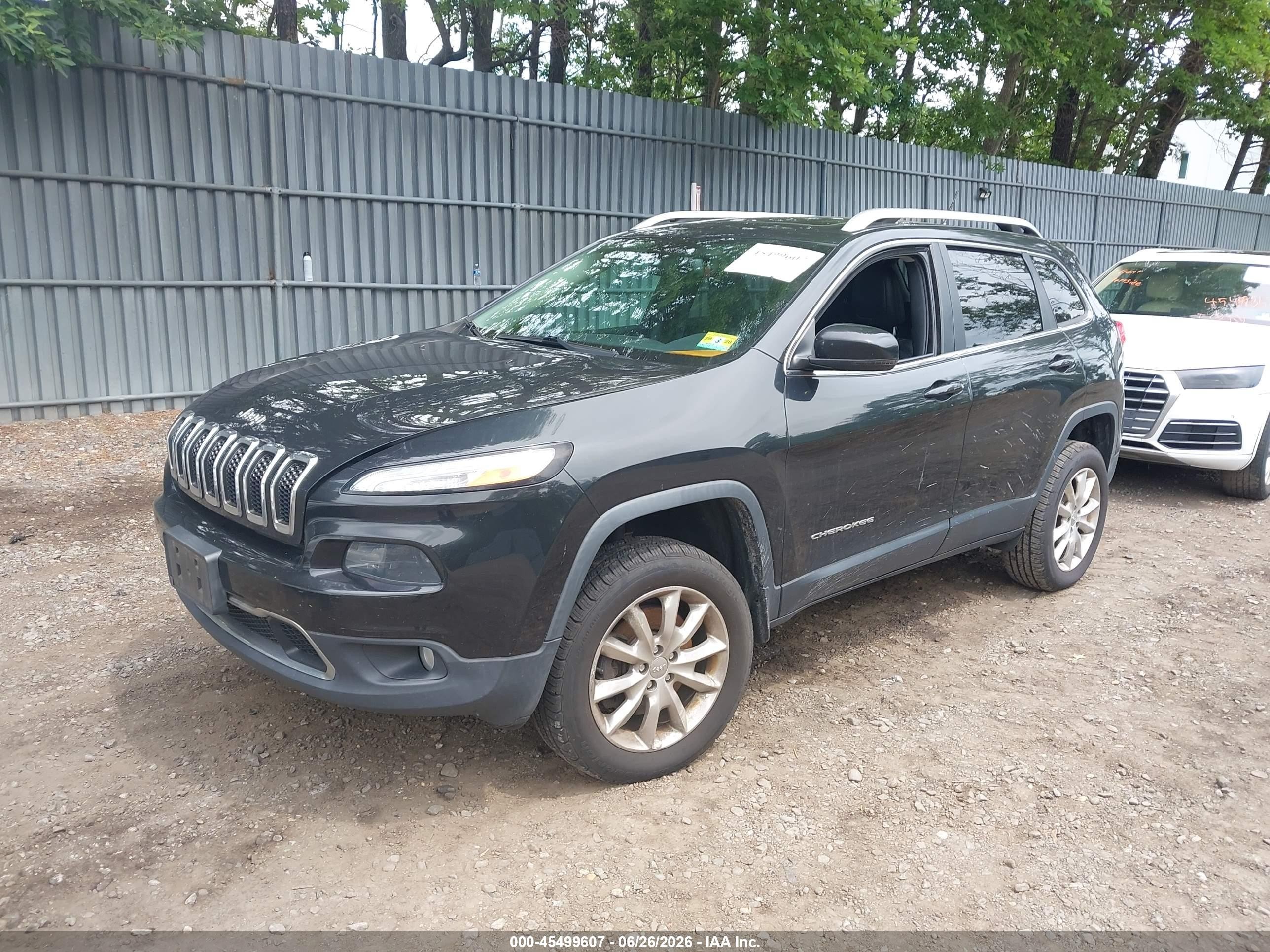 2015 Jeep Cherokee Limited Black vin: 1C4PJMDS6FW675985