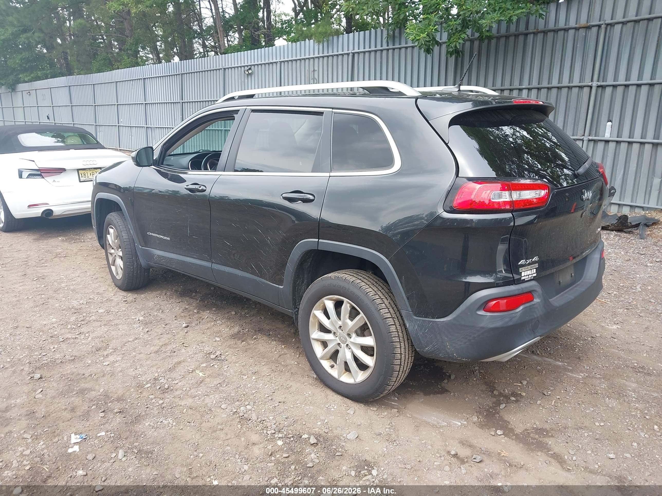 2015 Jeep Cherokee Limited Black vin: 1C4PJMDS6FW675985
