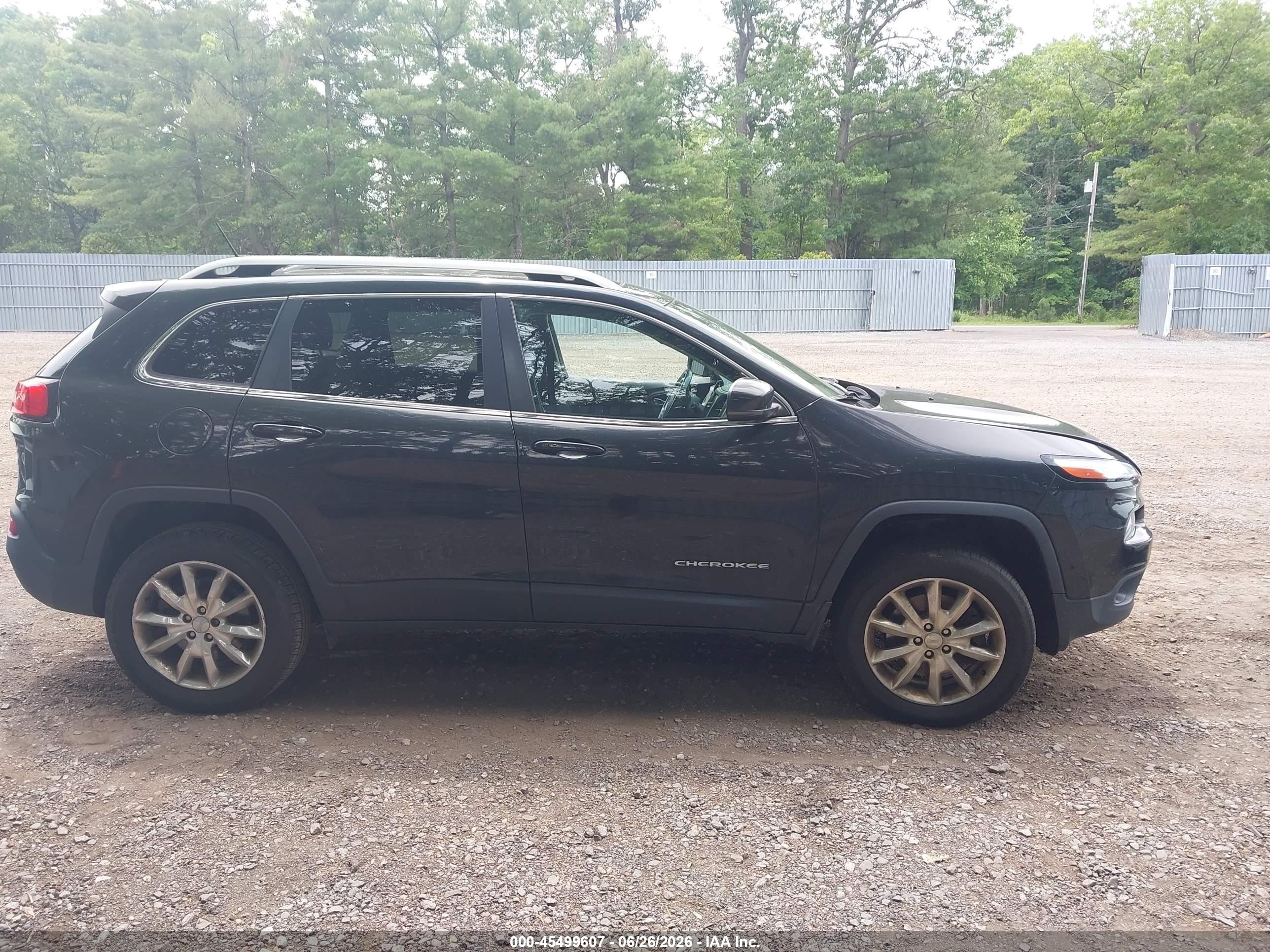 2015 Jeep Cherokee Limited Black vin: 1C4PJMDS6FW675985