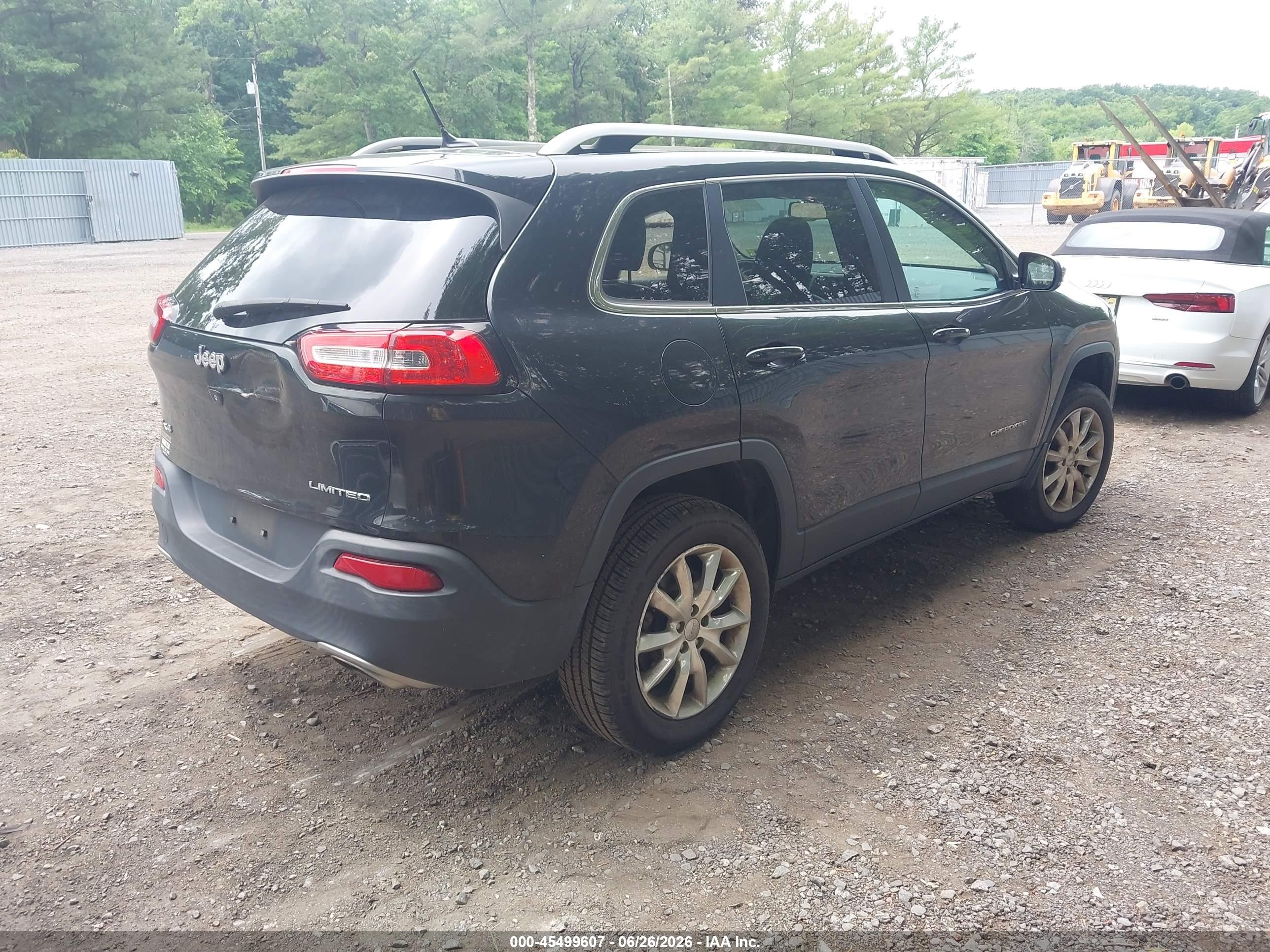 2015 Jeep Cherokee Limited Black vin: 1C4PJMDS6FW675985