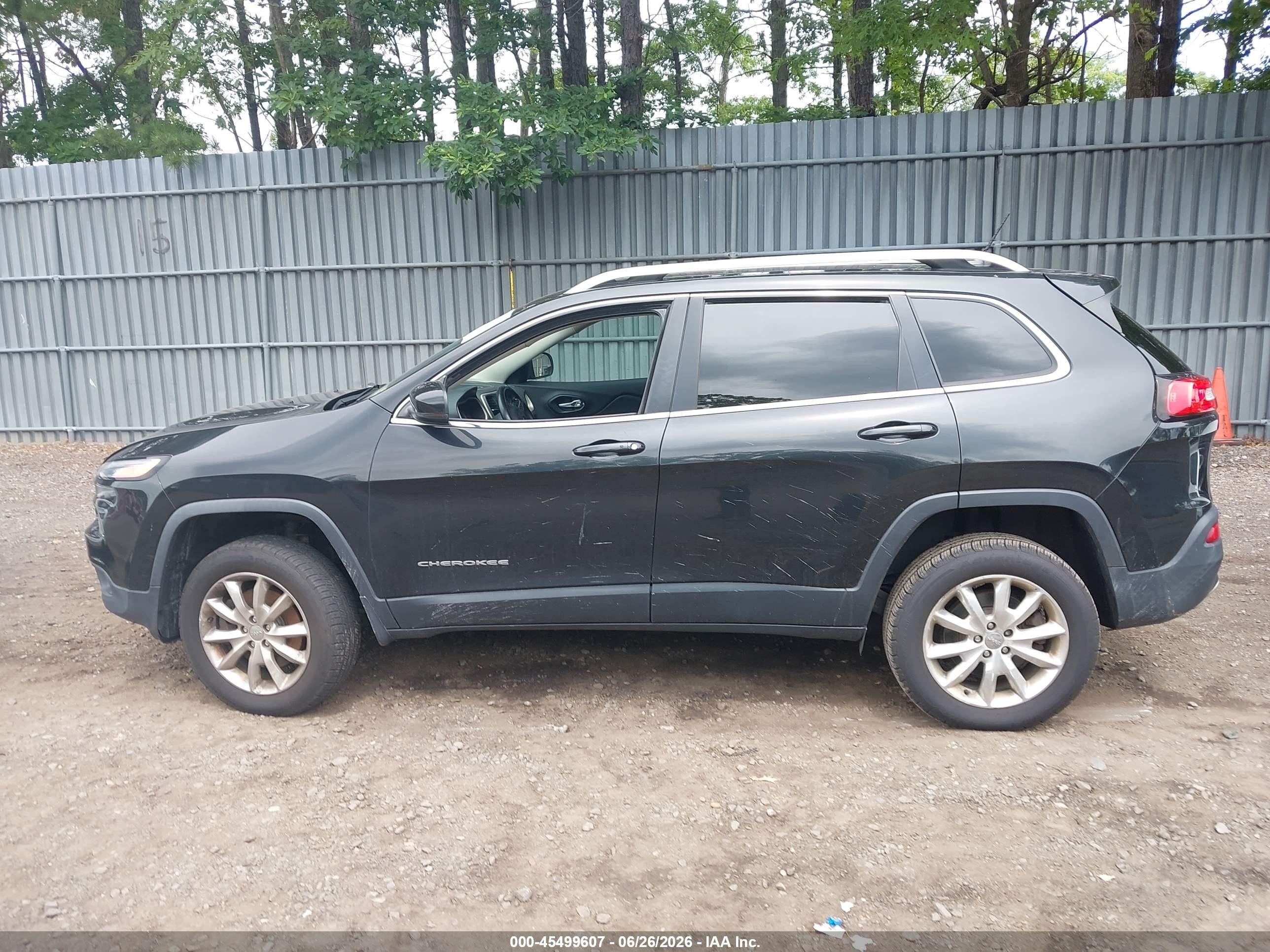 2015 Jeep Cherokee Limited Black vin: 1C4PJMDS6FW675985