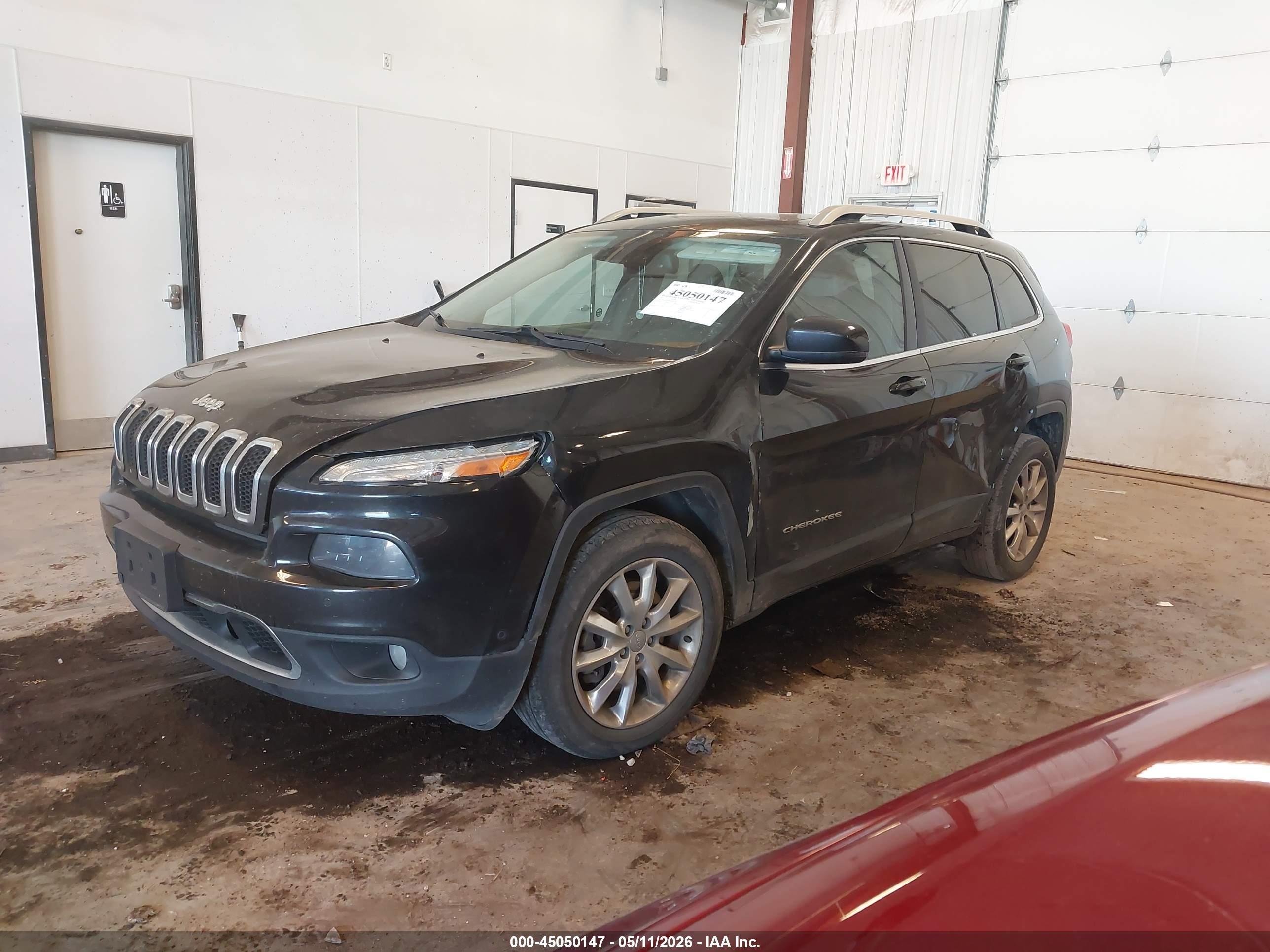 2015 Jeep Cherokee Limited Black vin: 1C4PJMDS6FW685738