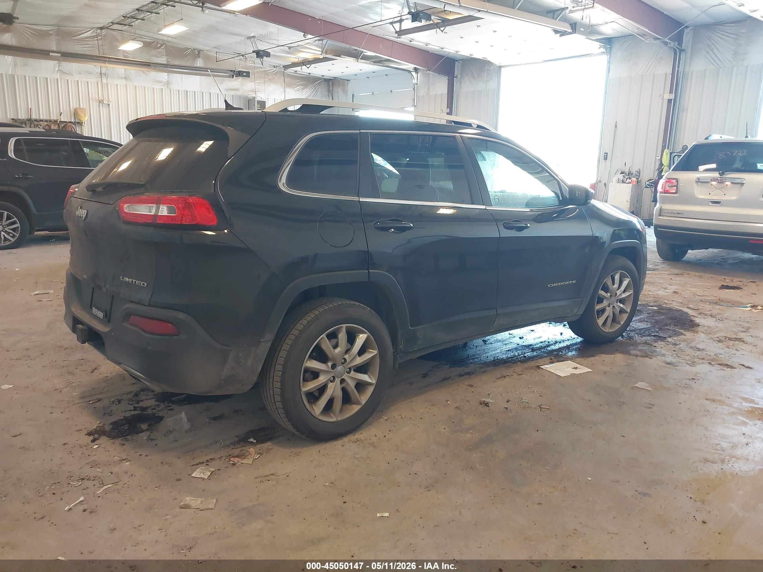 2015 Jeep Cherokee Limited Black vin: 1C4PJMDS6FW685738