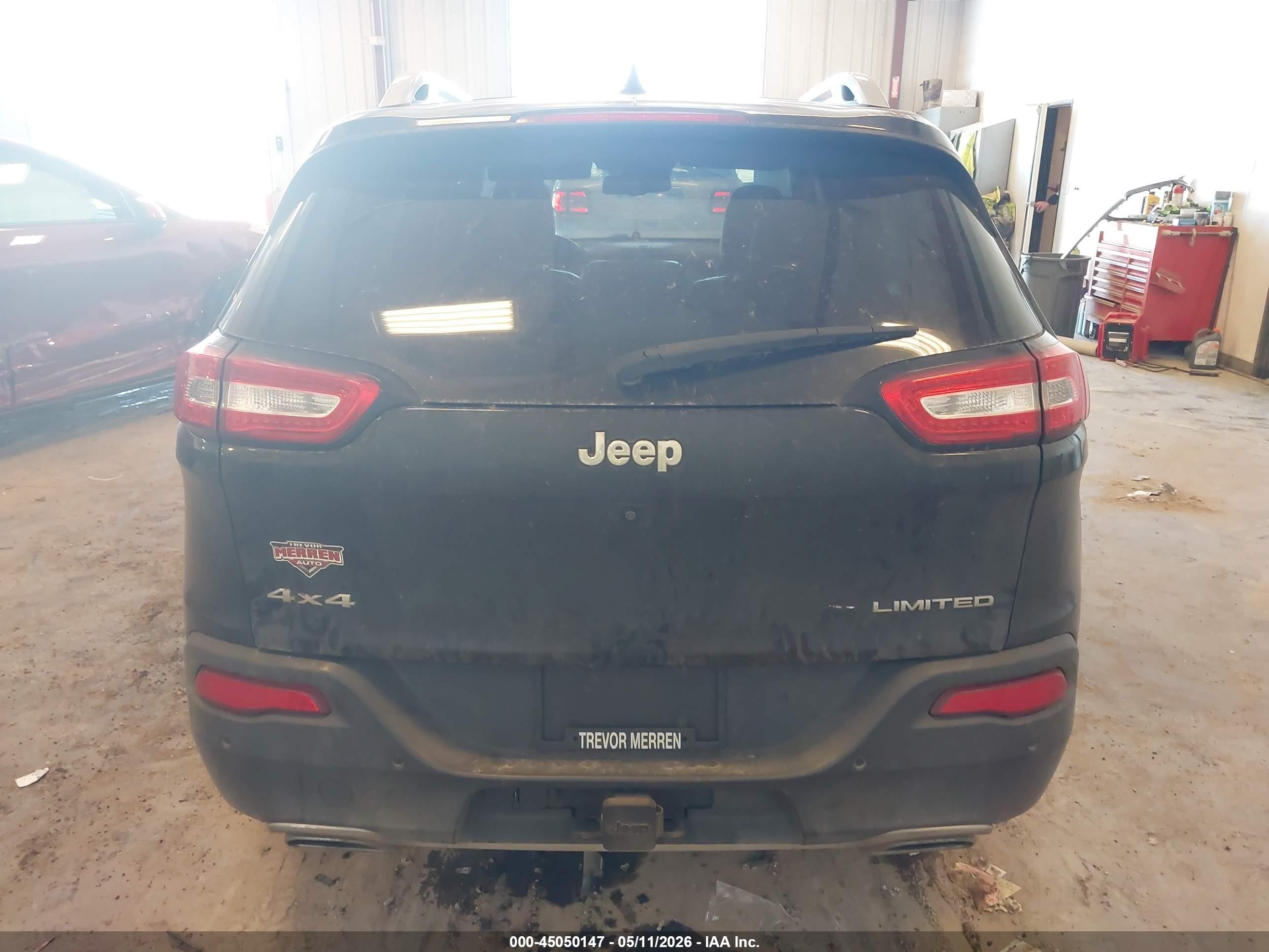 2015 Jeep Cherokee Limited Black vin: 1C4PJMDS6FW685738