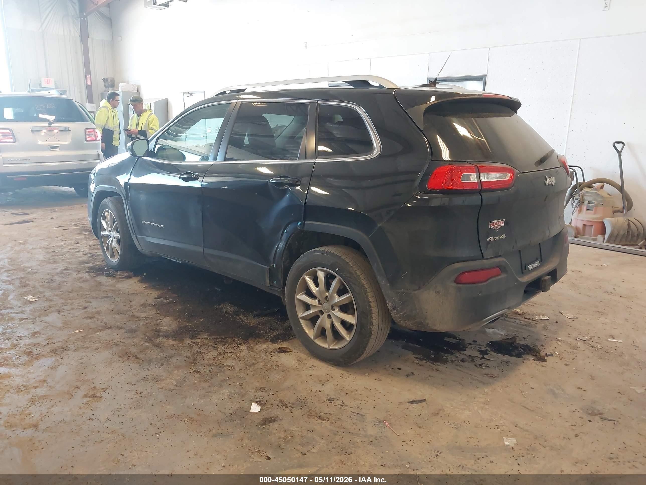 2015 Jeep Cherokee Limited Black vin: 1C4PJMDS6FW685738