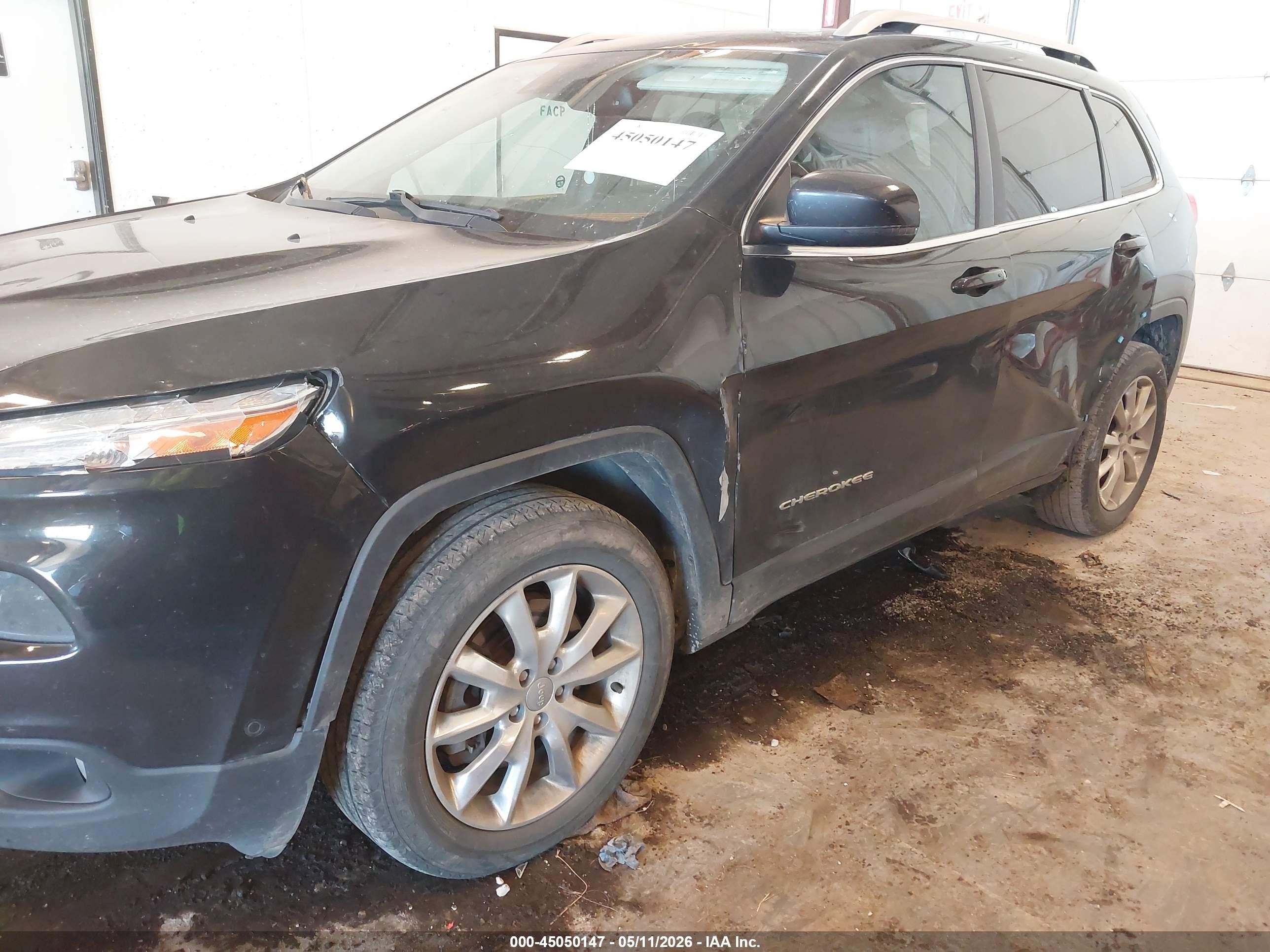 2015 Jeep Cherokee Limited Black vin: 1C4PJMDS6FW685738