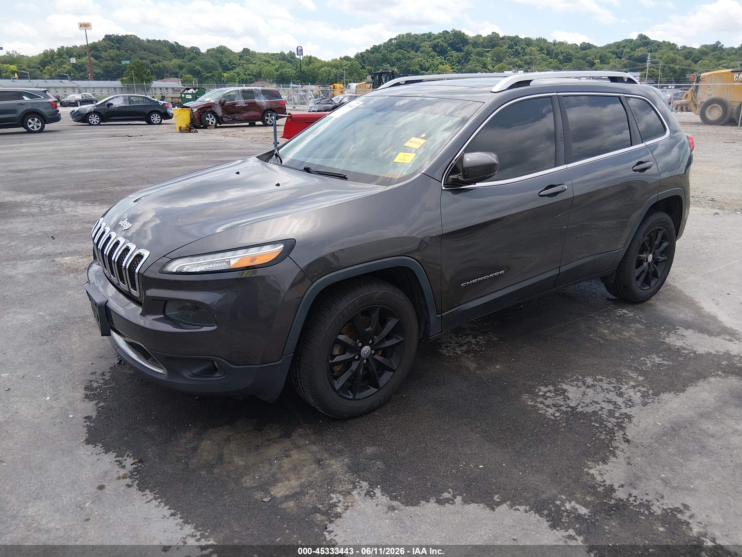2015 Jeep Cherokee Limited Gray vin: 1C4PJMDS6FW704773