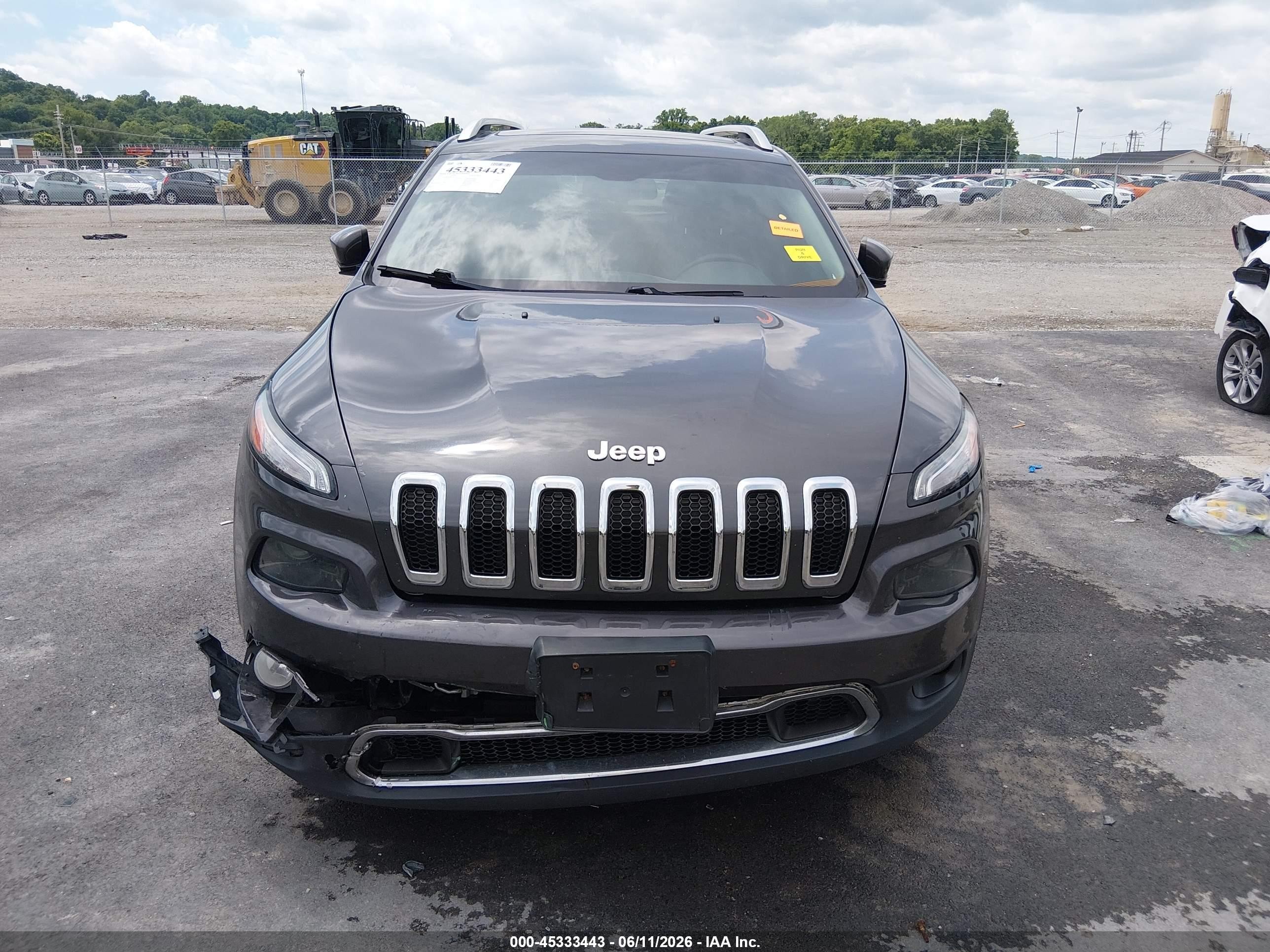 2015 Jeep Cherokee Limited Gray vin: 1C4PJMDS6FW704773