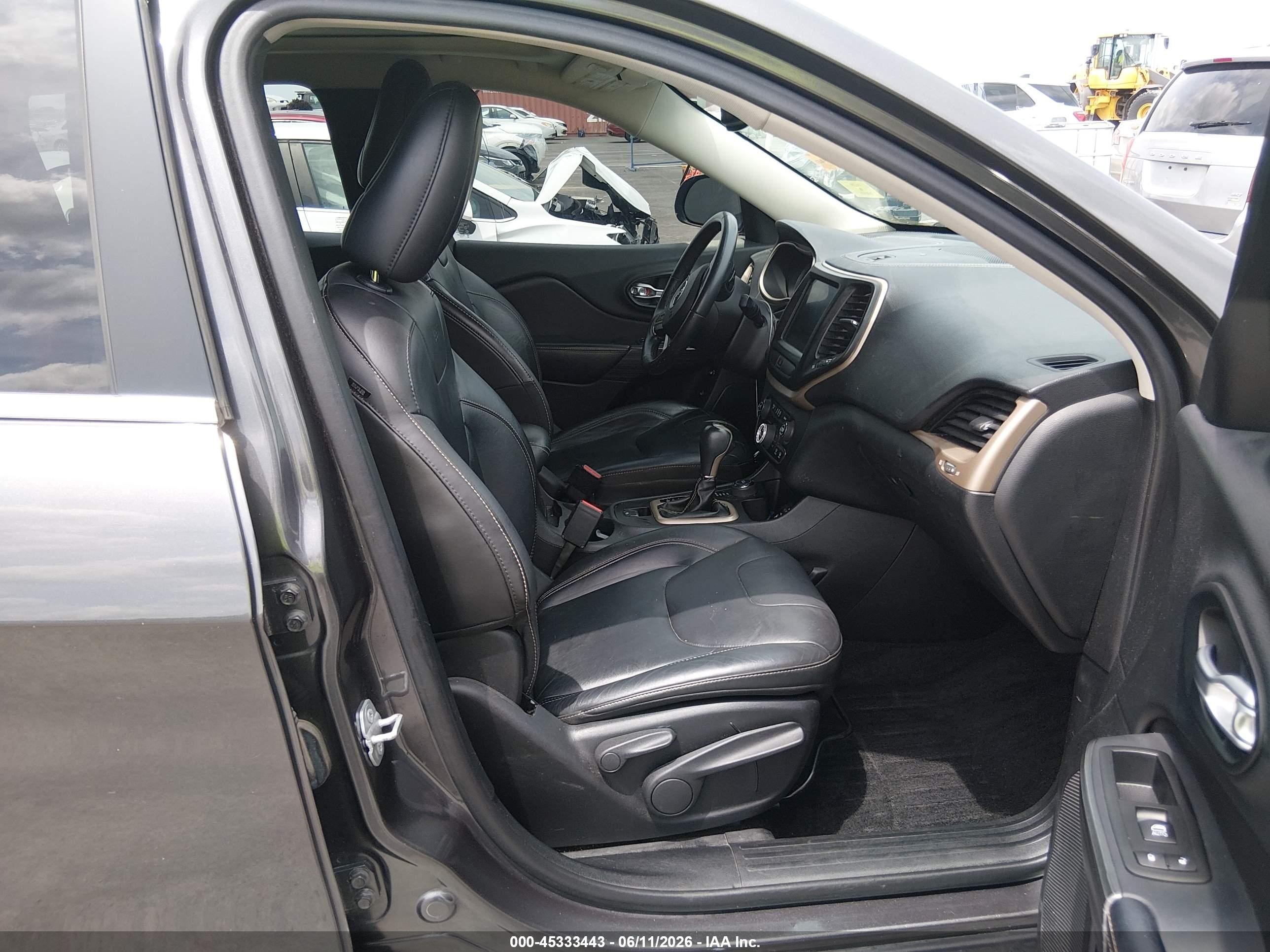 2015 Jeep Cherokee Limited Gray vin: 1C4PJMDS6FW704773